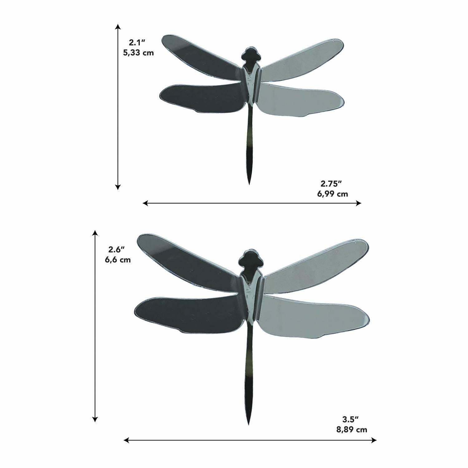 RoomMates 3D Gray Dragonflies Peel & Stick Mirror Decals