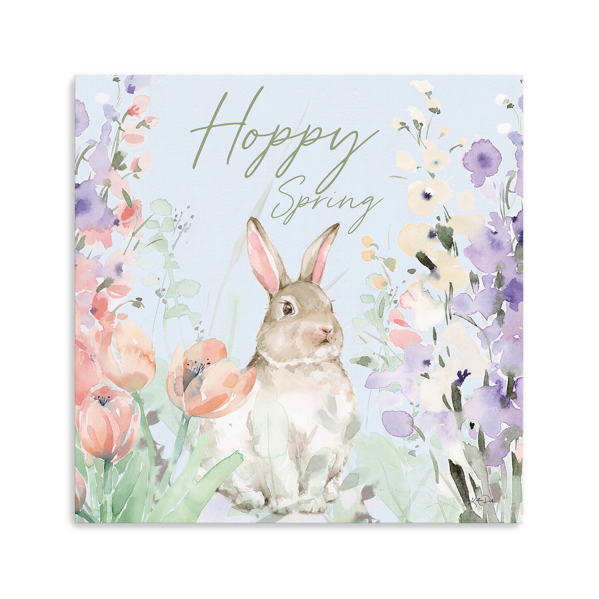 Lumaprints Blooming Bunnies III Hoppy Canvas Giclée Art