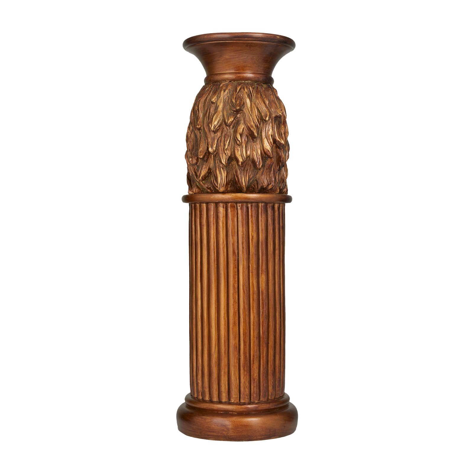 Bronze Polystone Traditional Pedestal Table, 24" x 7" x 9"