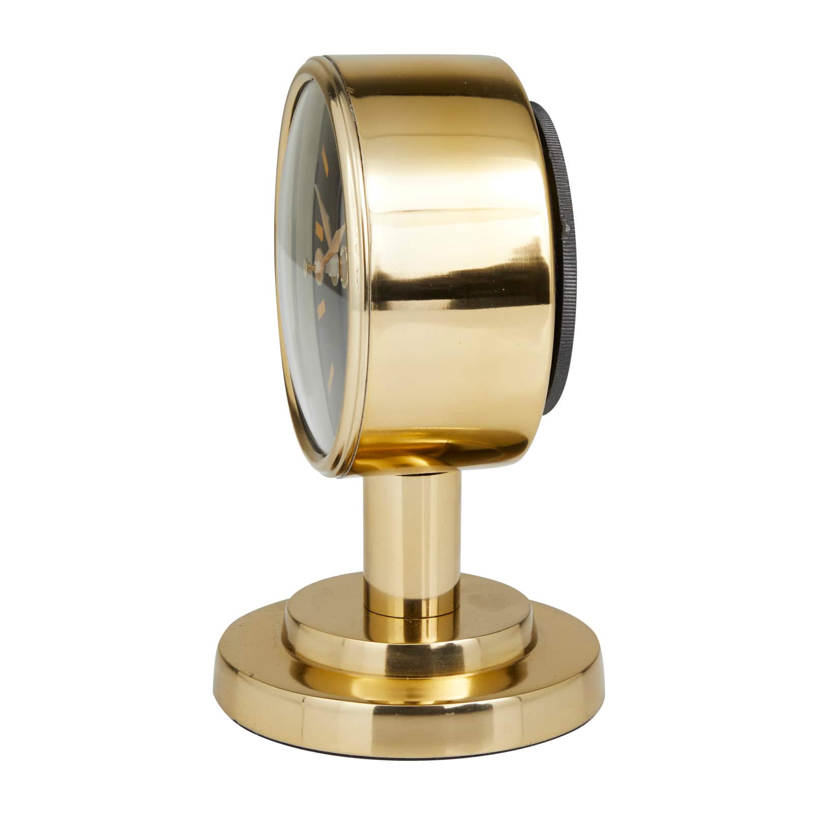 Gold Modern Abstract Clock, 4" x 4" x 7"