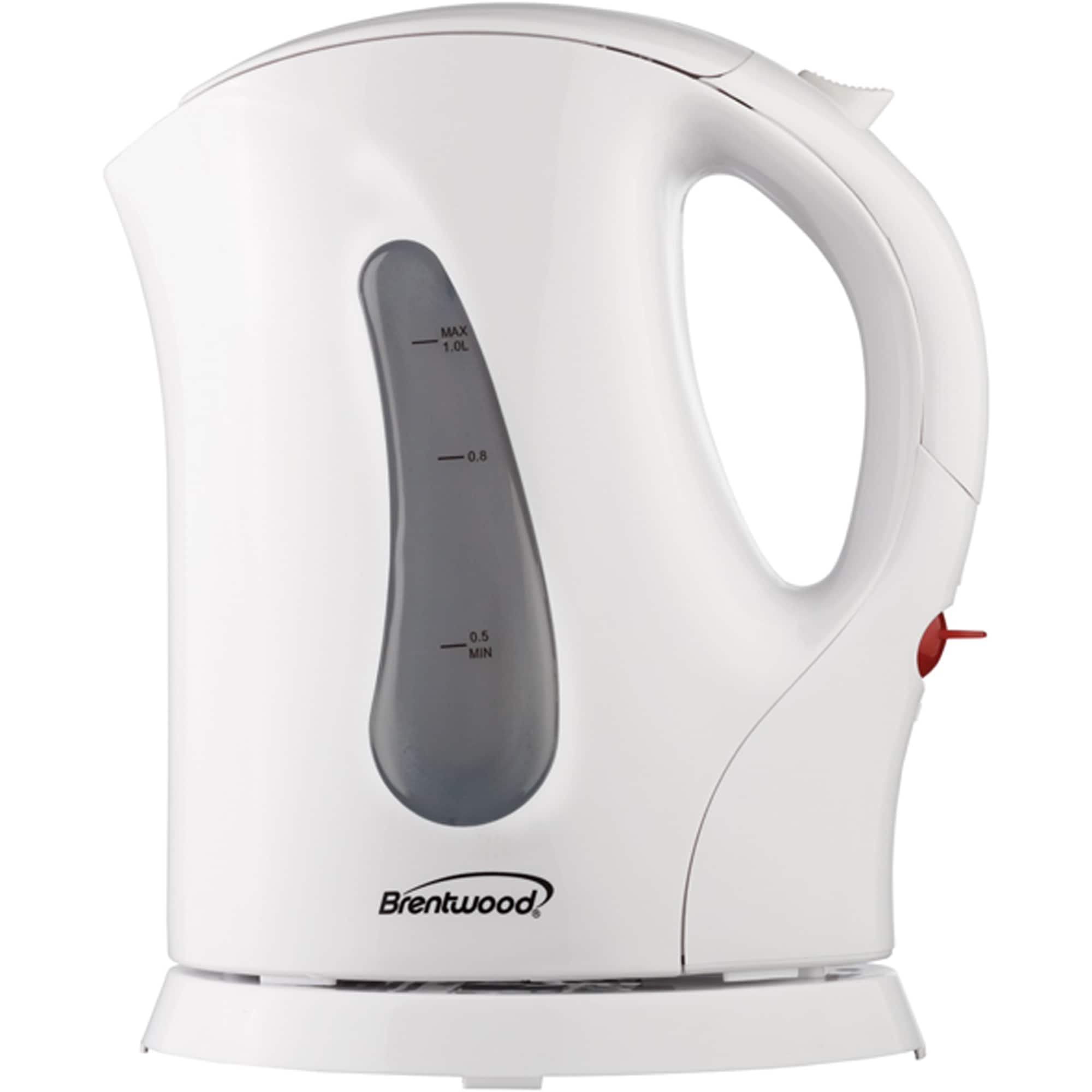 Brentwood White 1L BPA-Free Cordless Electric Kettle