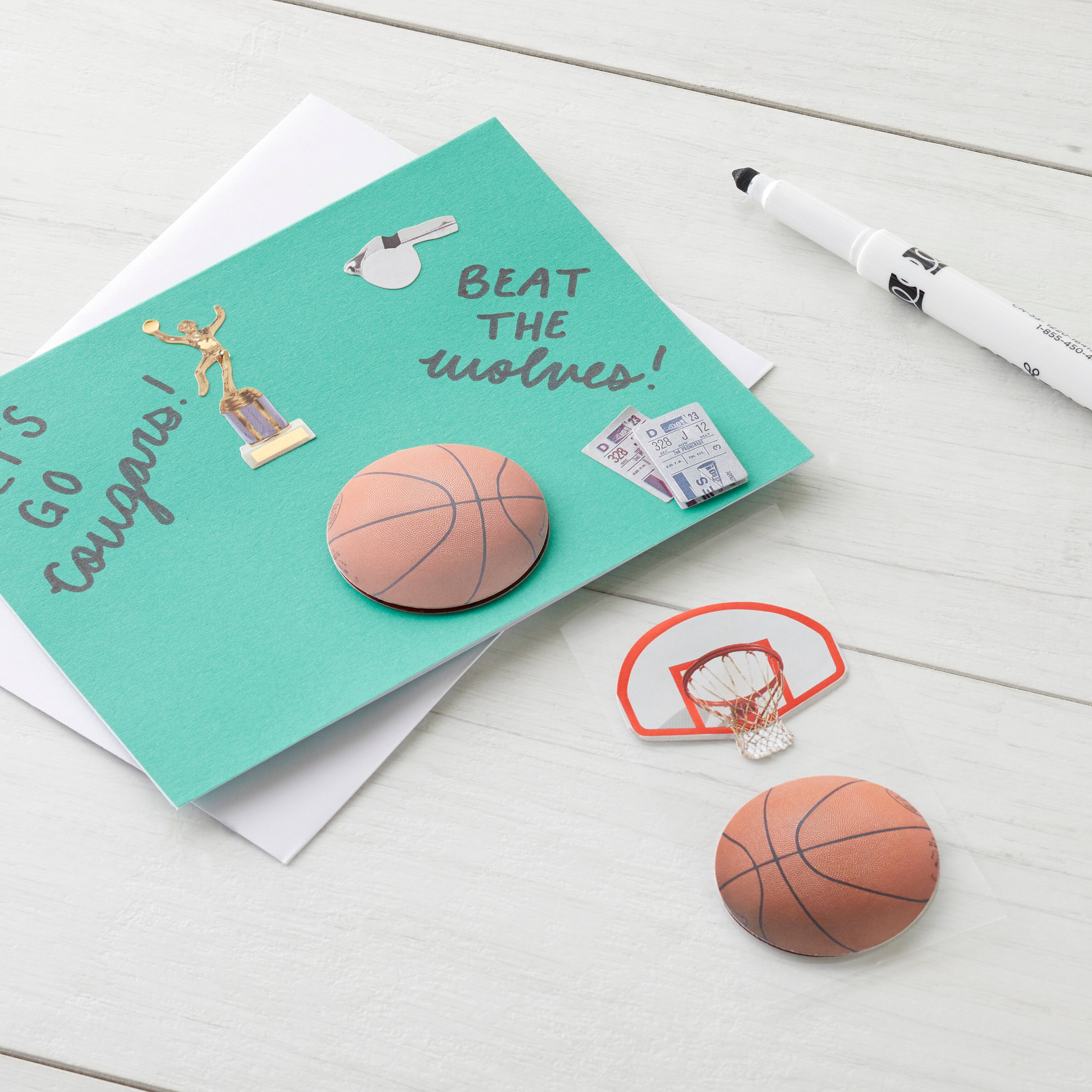 12 Pack: Basketball Stickers by Recollections