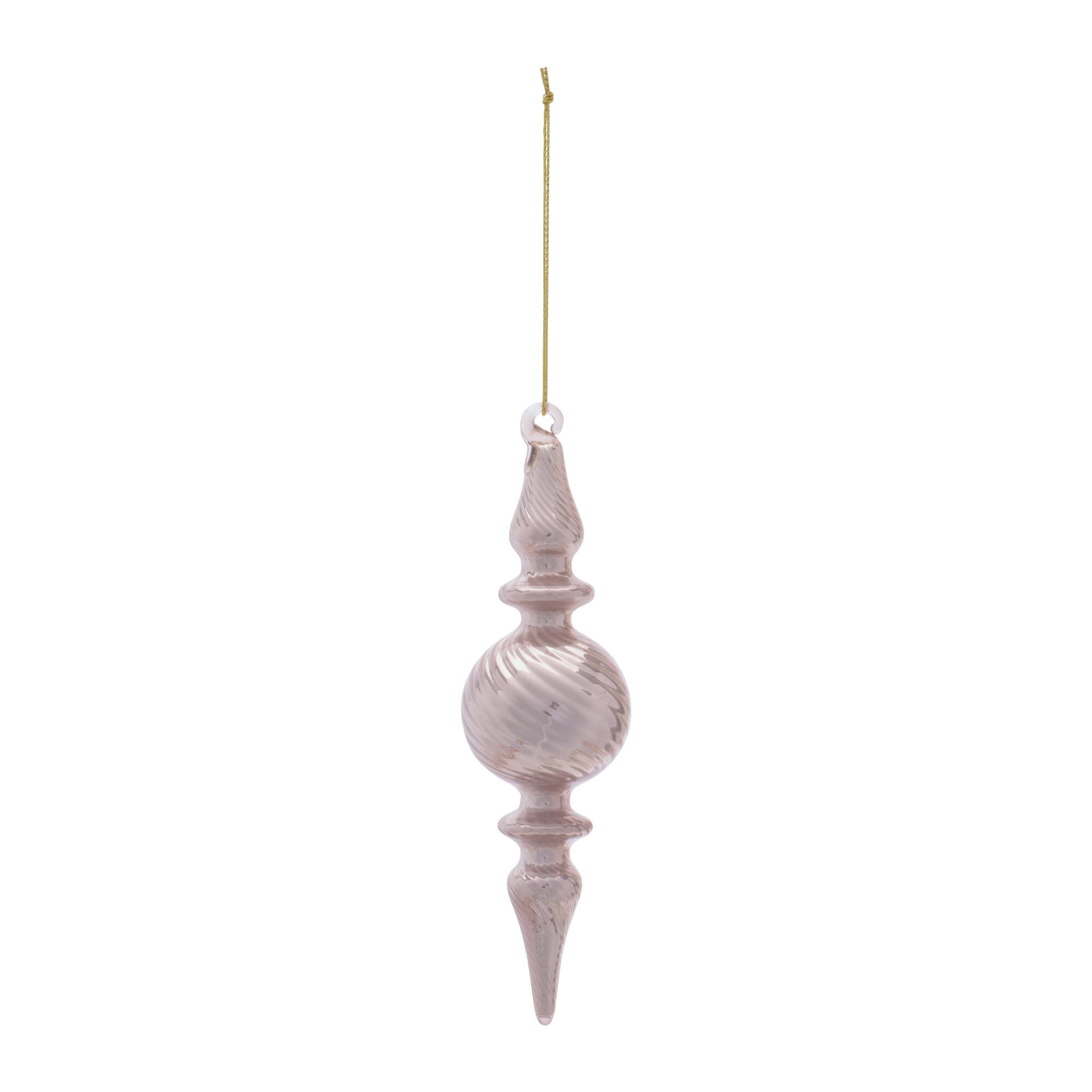 Melrose 6" Glass Finial Ornaments Set