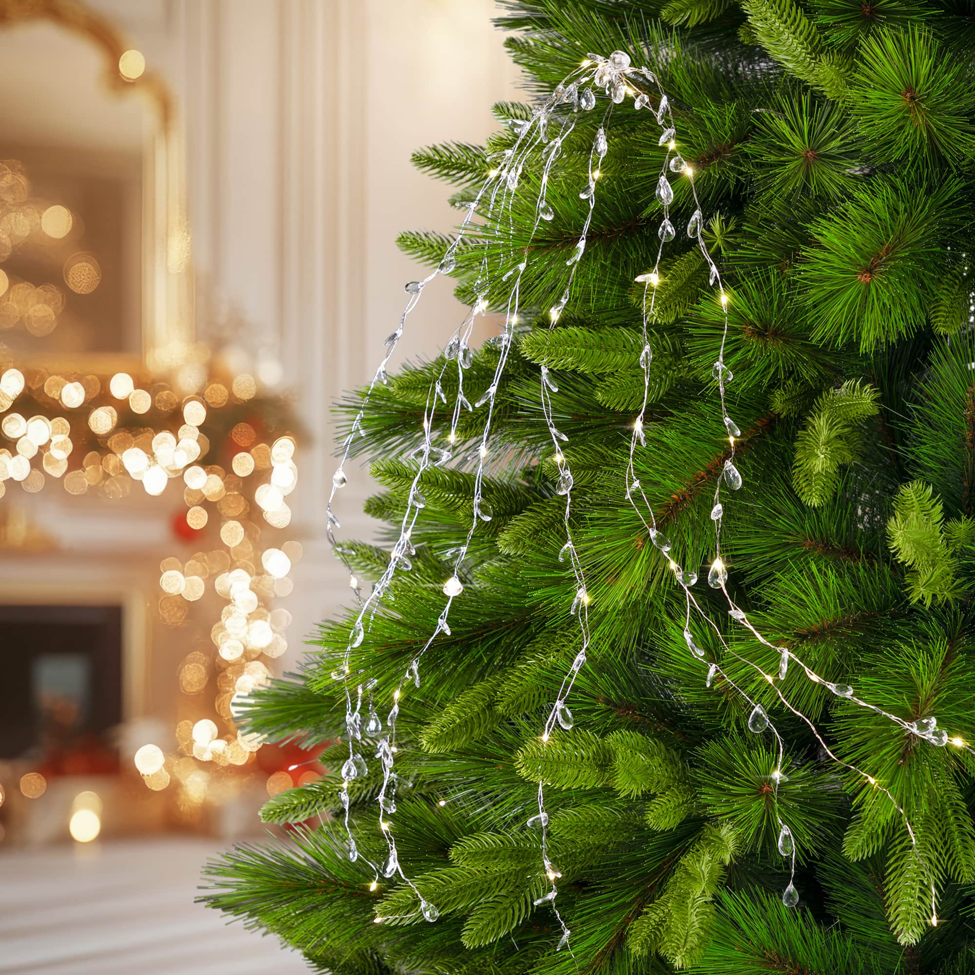 LED Lighted Willow Branch Christmas Spray - 40" - Silver - Warm White By Northlight in Clear | Michaels®