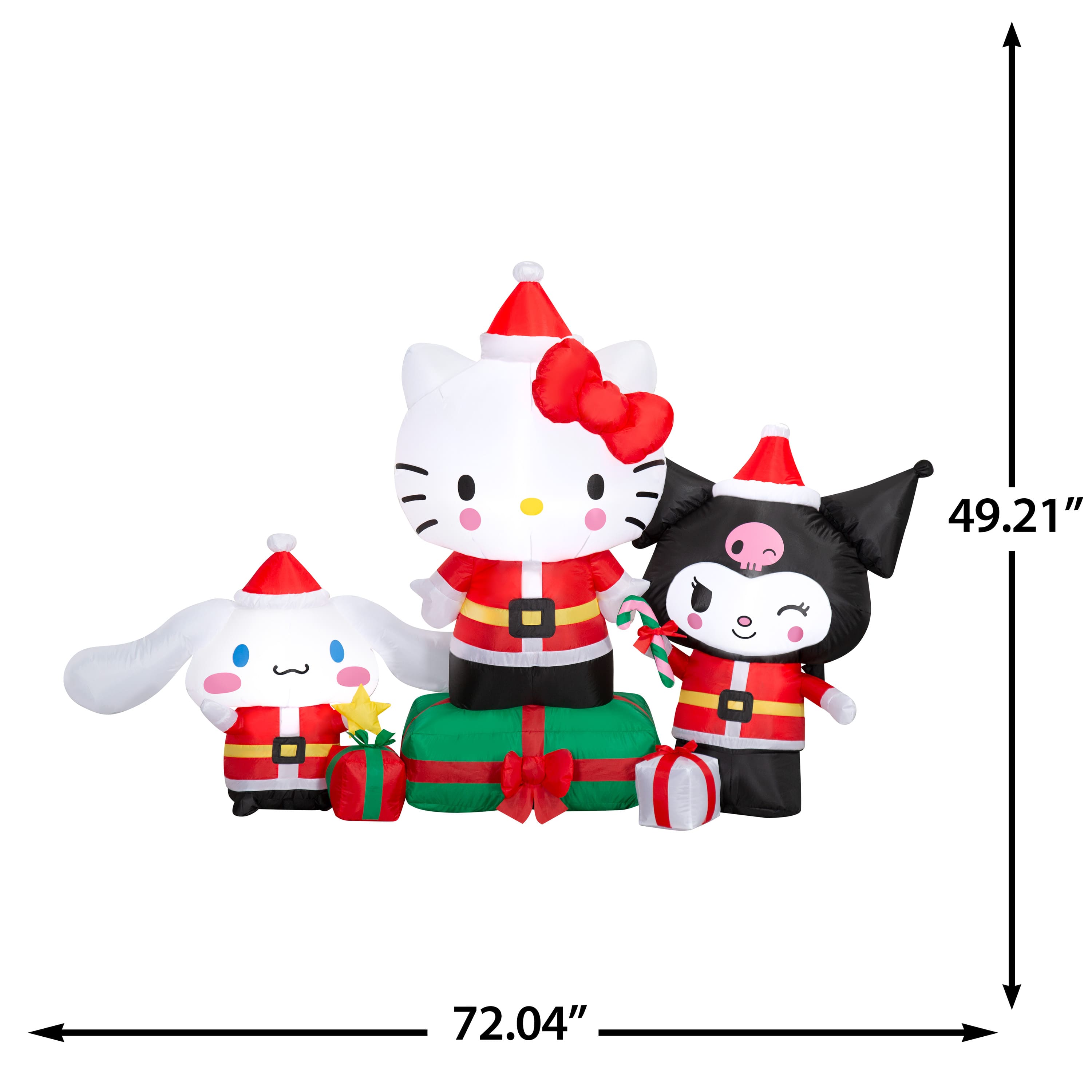 4ft. Airblown® Inflatable Sanrio® Hello Kitty® & Friends Christmas Light Scene