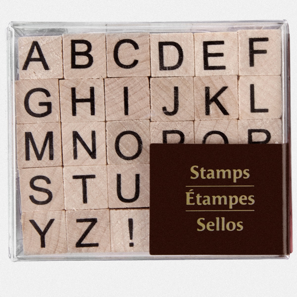 6 Pack: Uppercase Alphabet Wood Stamp Set by Recollections