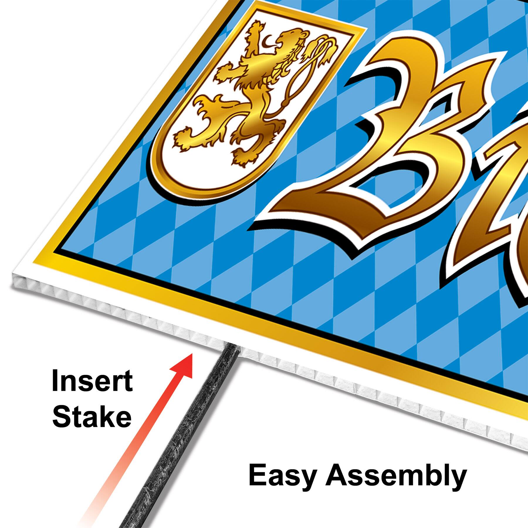 Beistle 11.75" x 47" Oktoberfest Plastic Jumbo Biergarten Yard Sign