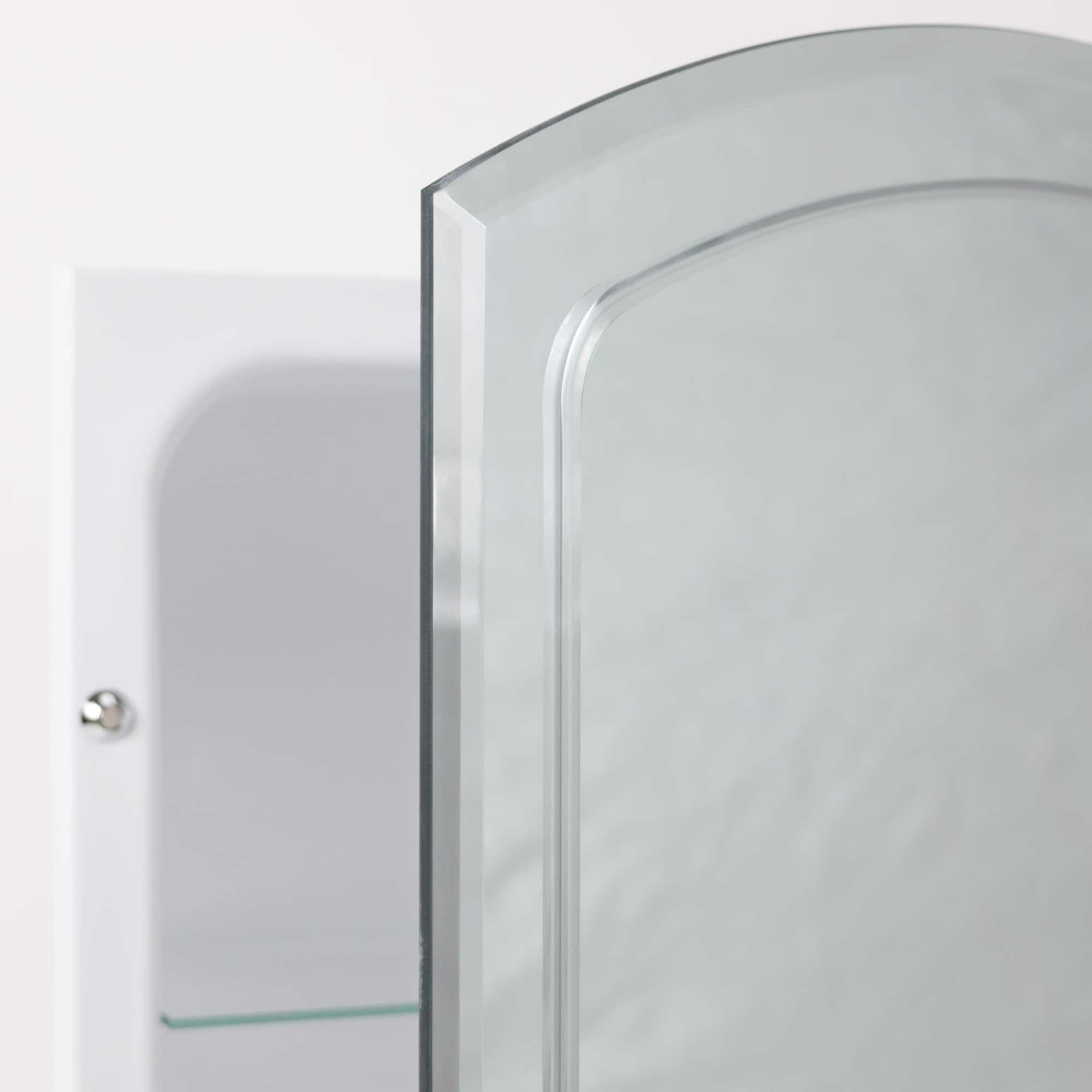 Head West Beveled Arched 16" x 30" Recessed Medicine Cabinet Accent Vanity Mirror
