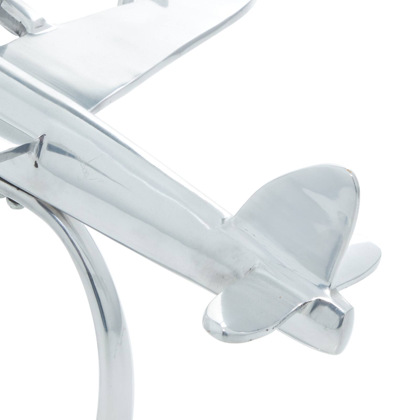 17" Silver Aluminum Plane Figure