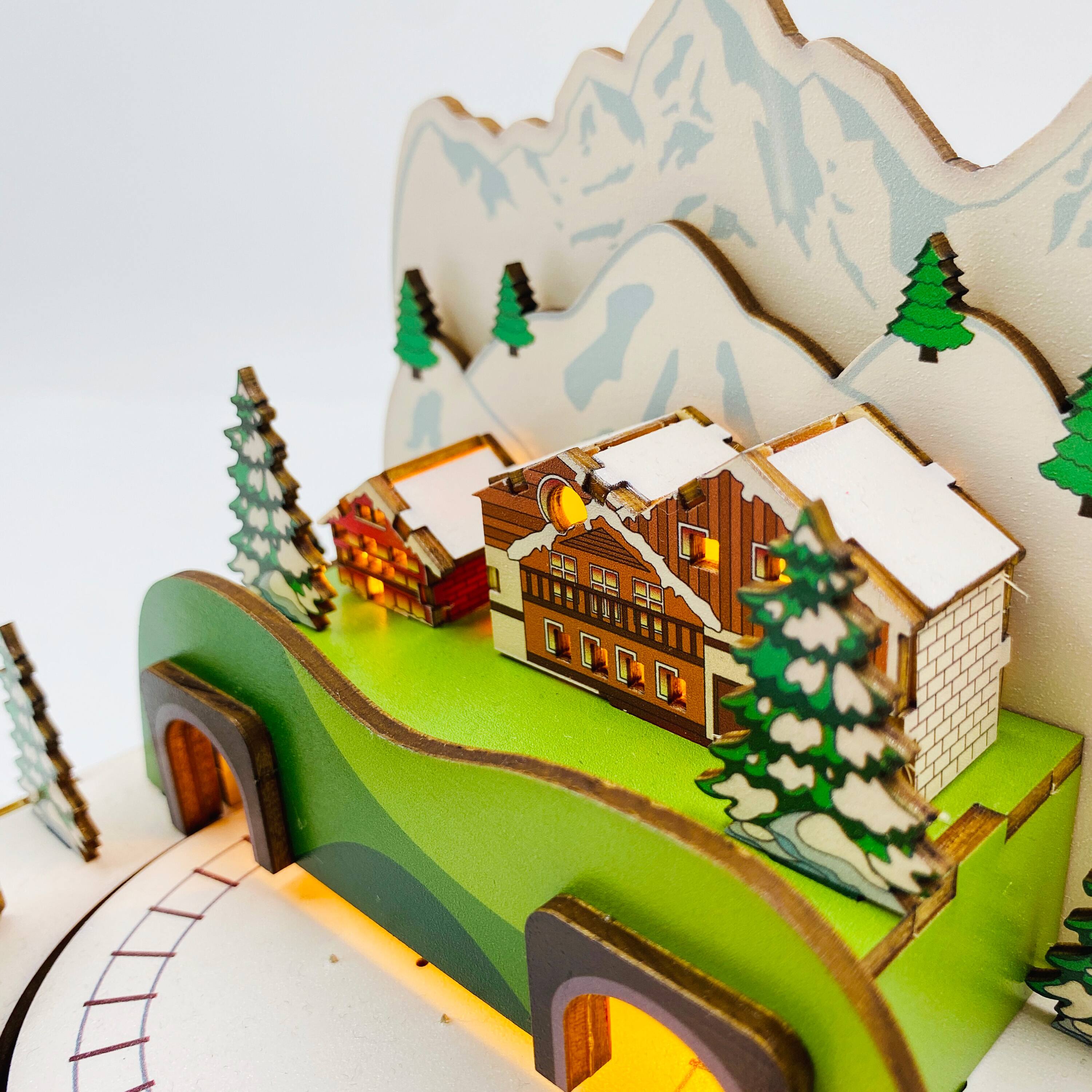 Sparkly Selections Snow Mountain Express Music Box DIY Miniature Kit