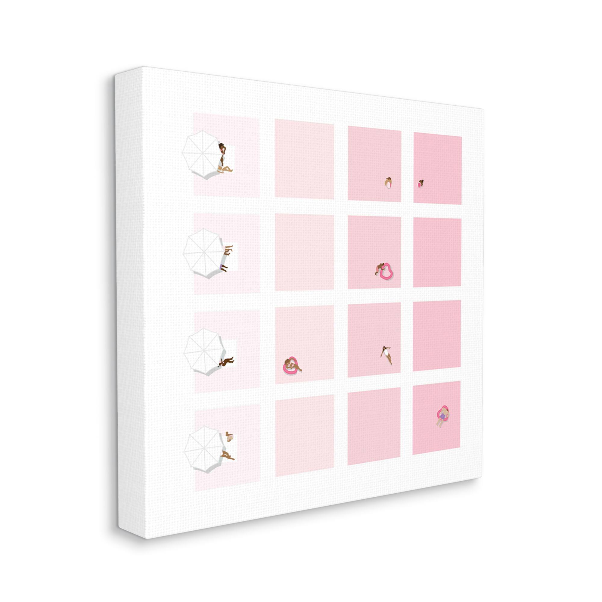 Stupell Industries Pink Abstract Summer Pool Fun Wall Art