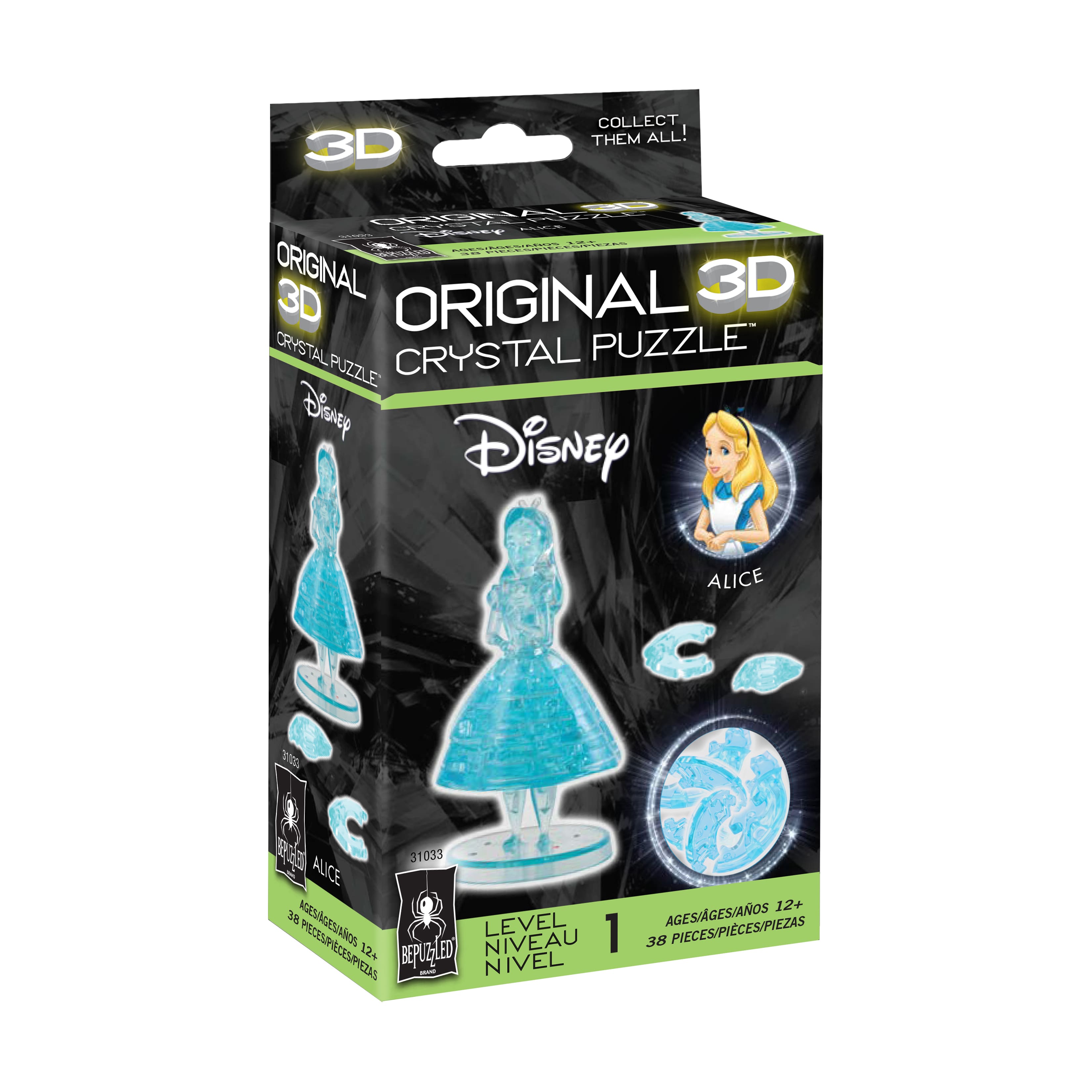 Original 3D Crystal Puzzle™ Disney Alice 38 Piece Puzzle