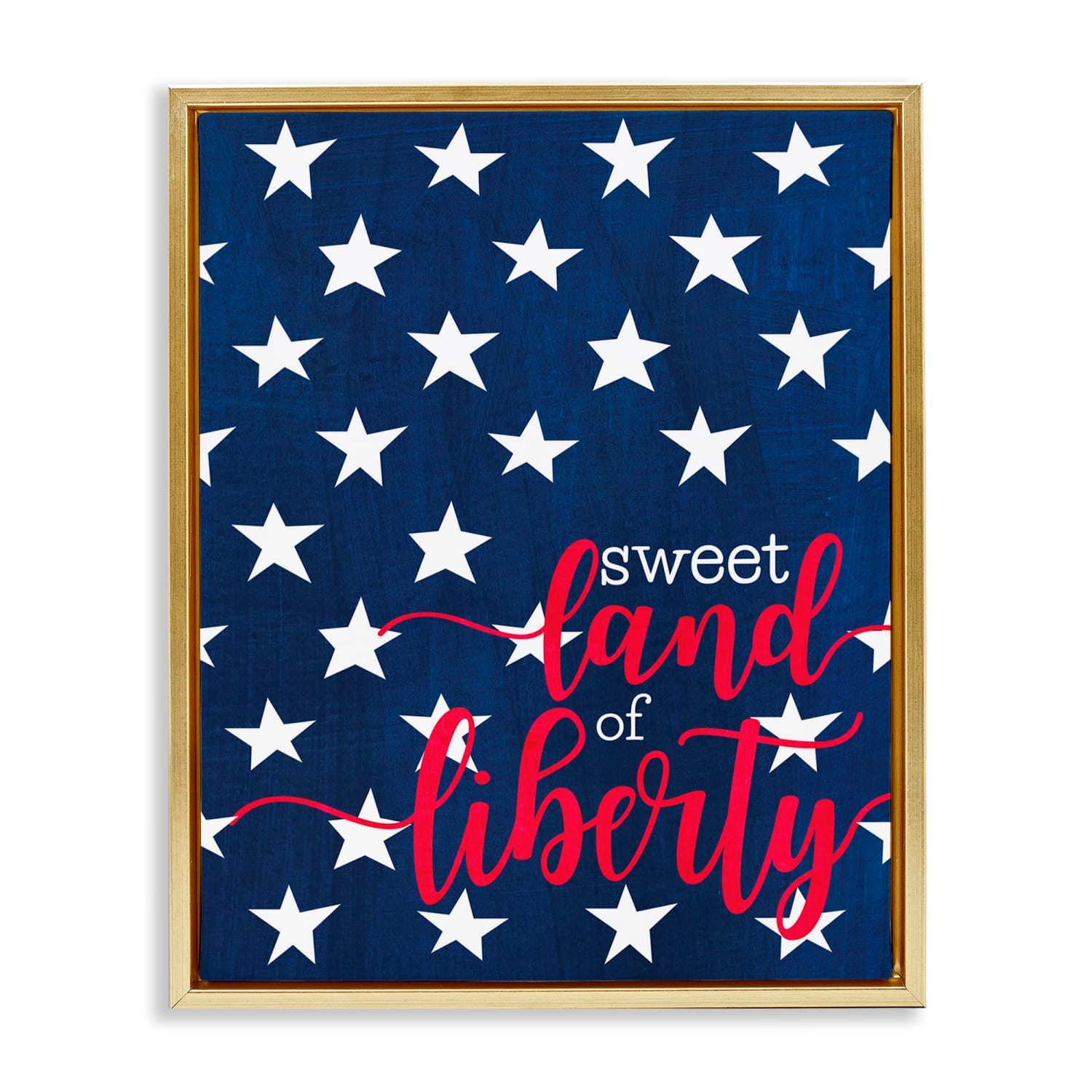 Stupell Industries Sweet Land Of Liberty Americana Floater Framed Art