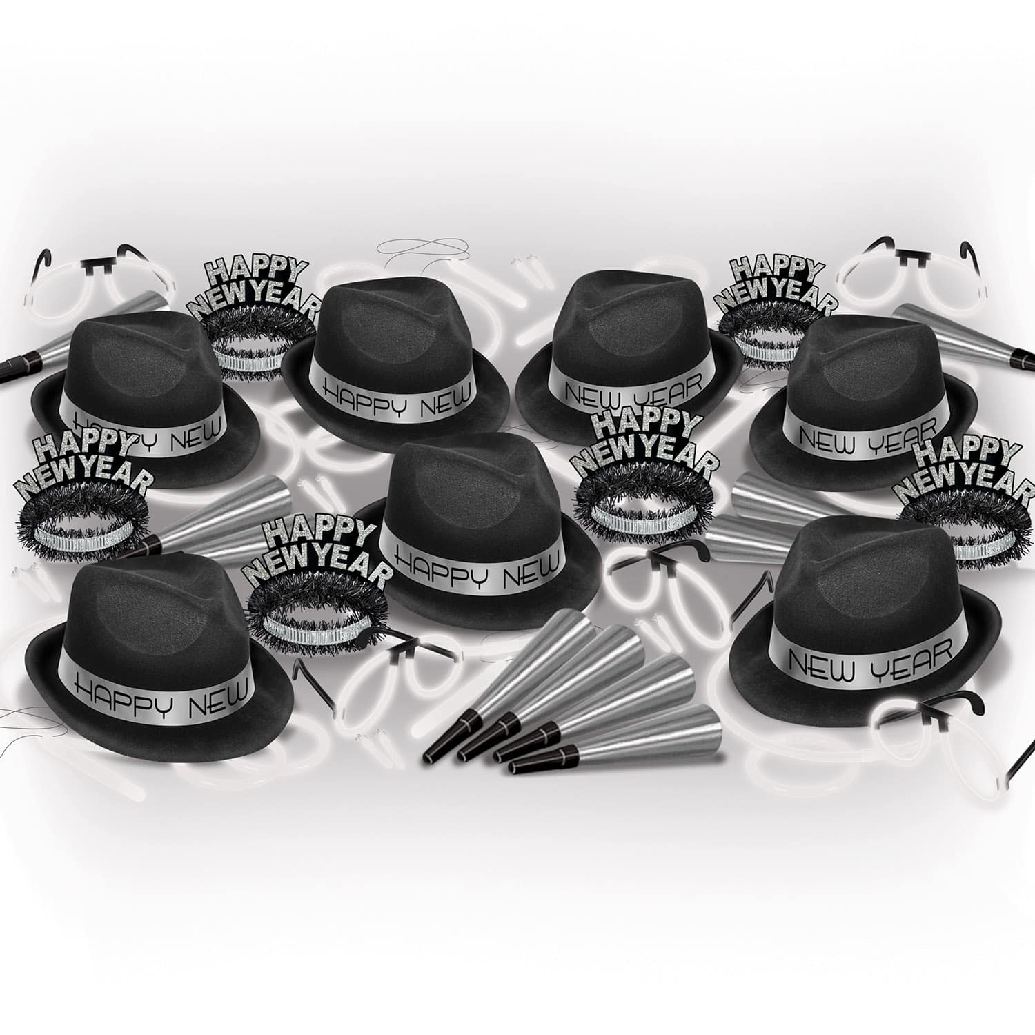 Beistle Black  Silver New Year Glow Accessory Kit  Michaels