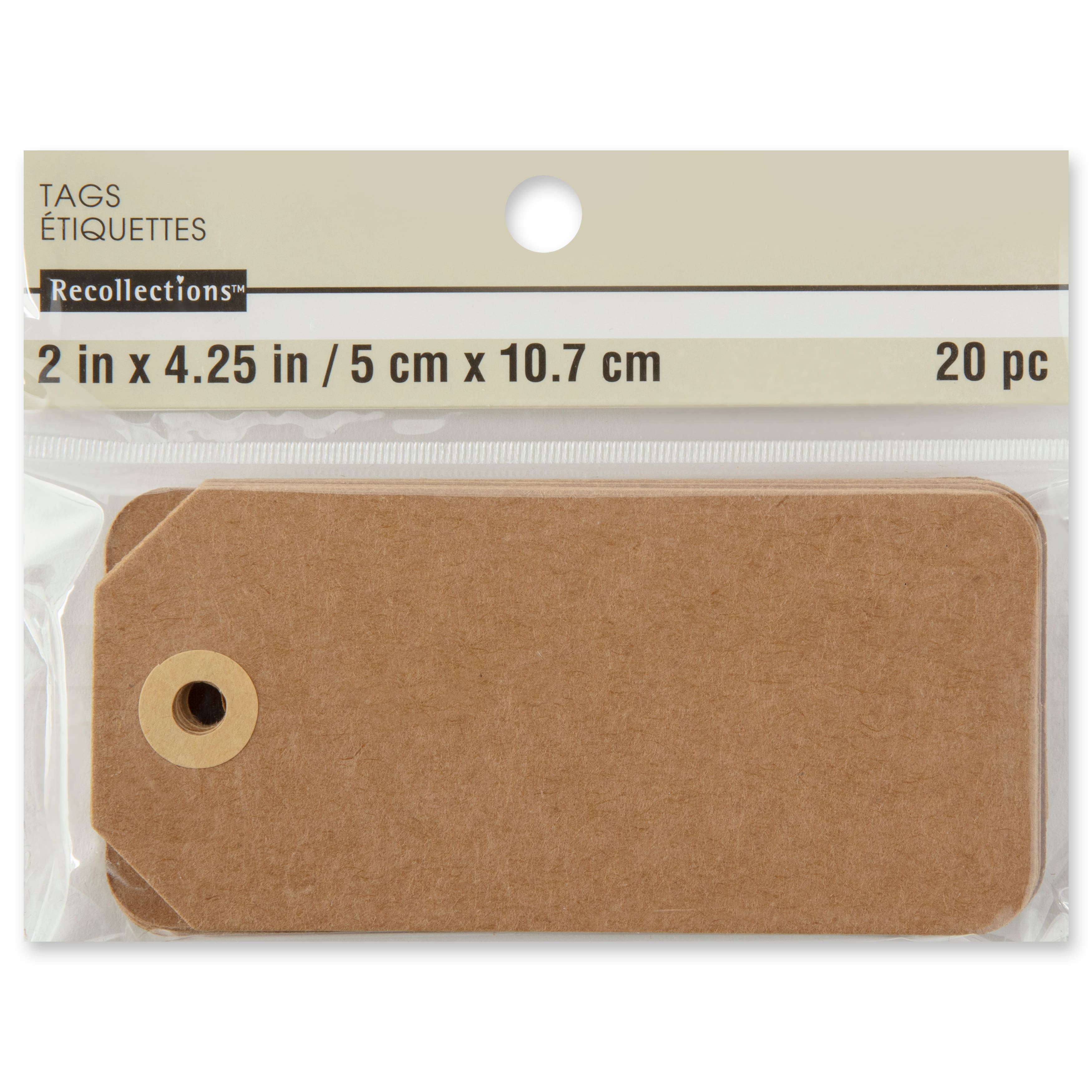 12 Packs: 20 ct. (120 total) Kraft Tags by Recollections™, 2" x 4.25"