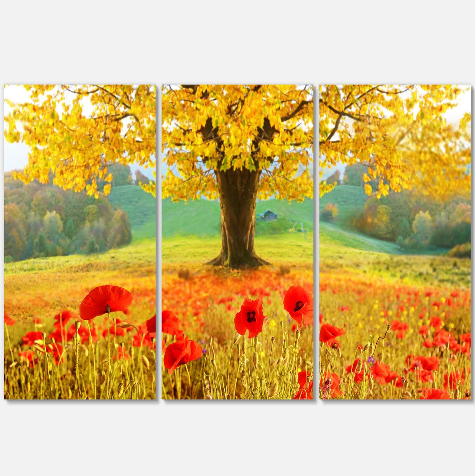 Designart - Beautiful Autumn Yellow Tree