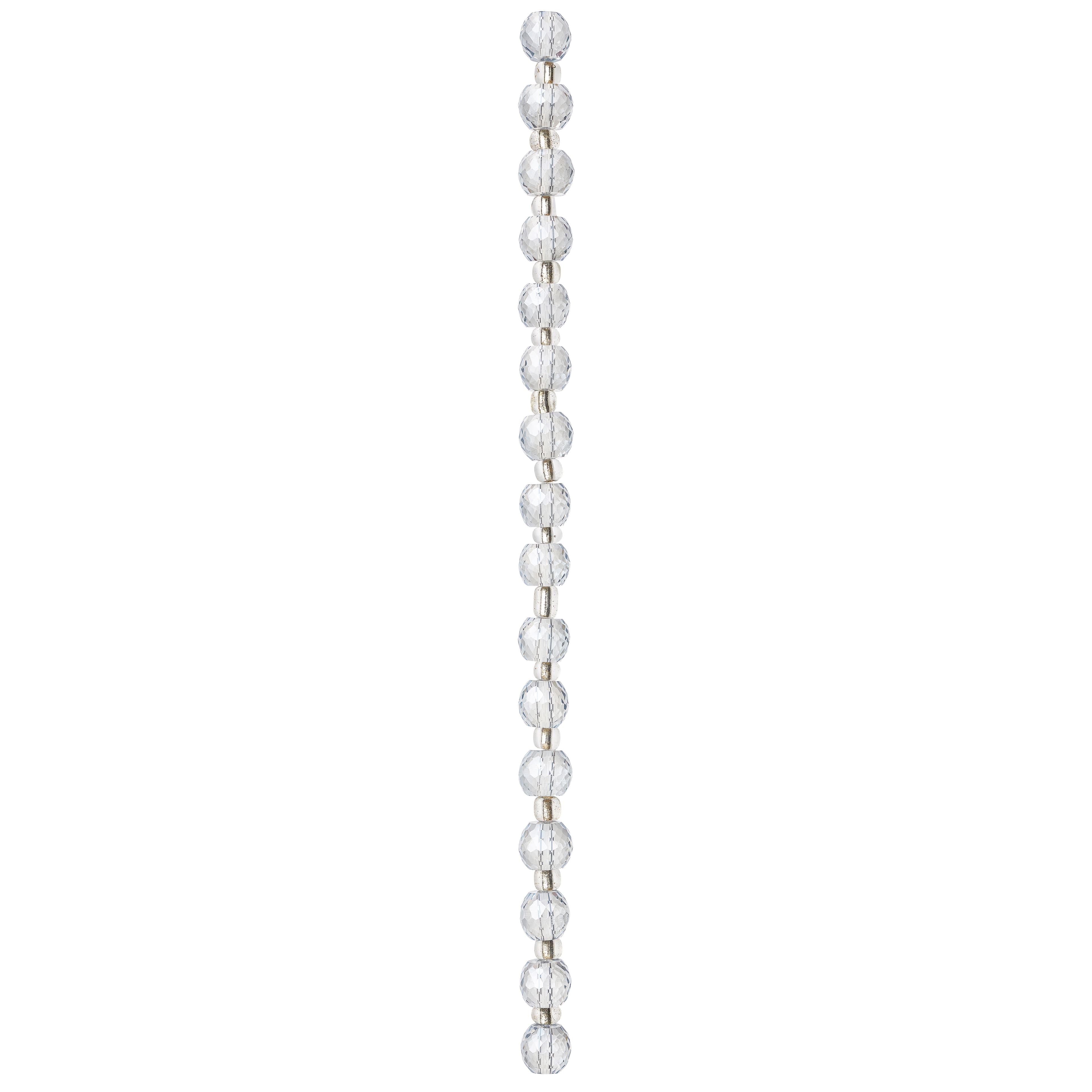 12 Pack: Light Blue Glass Faceted Rondelle Beads, 8mm by Bead Landing™