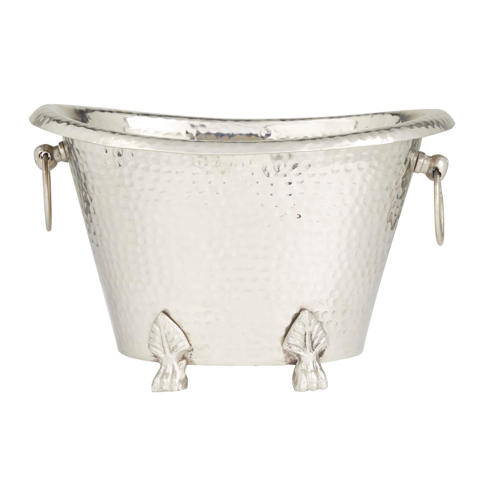 14" Silver Aluminum Traditional Wine Holder