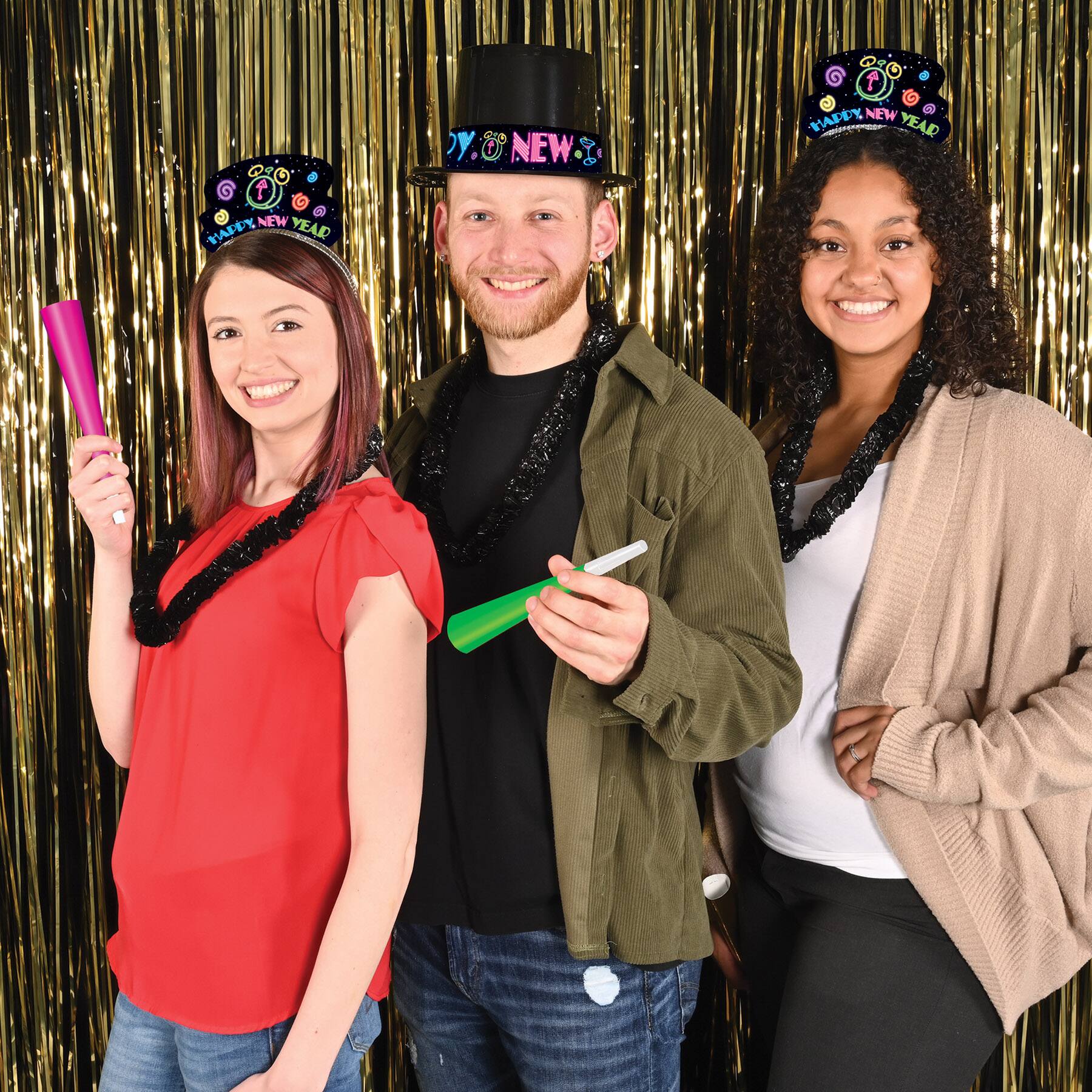 Beistle Neon New Year Party Favor Kit for 50
