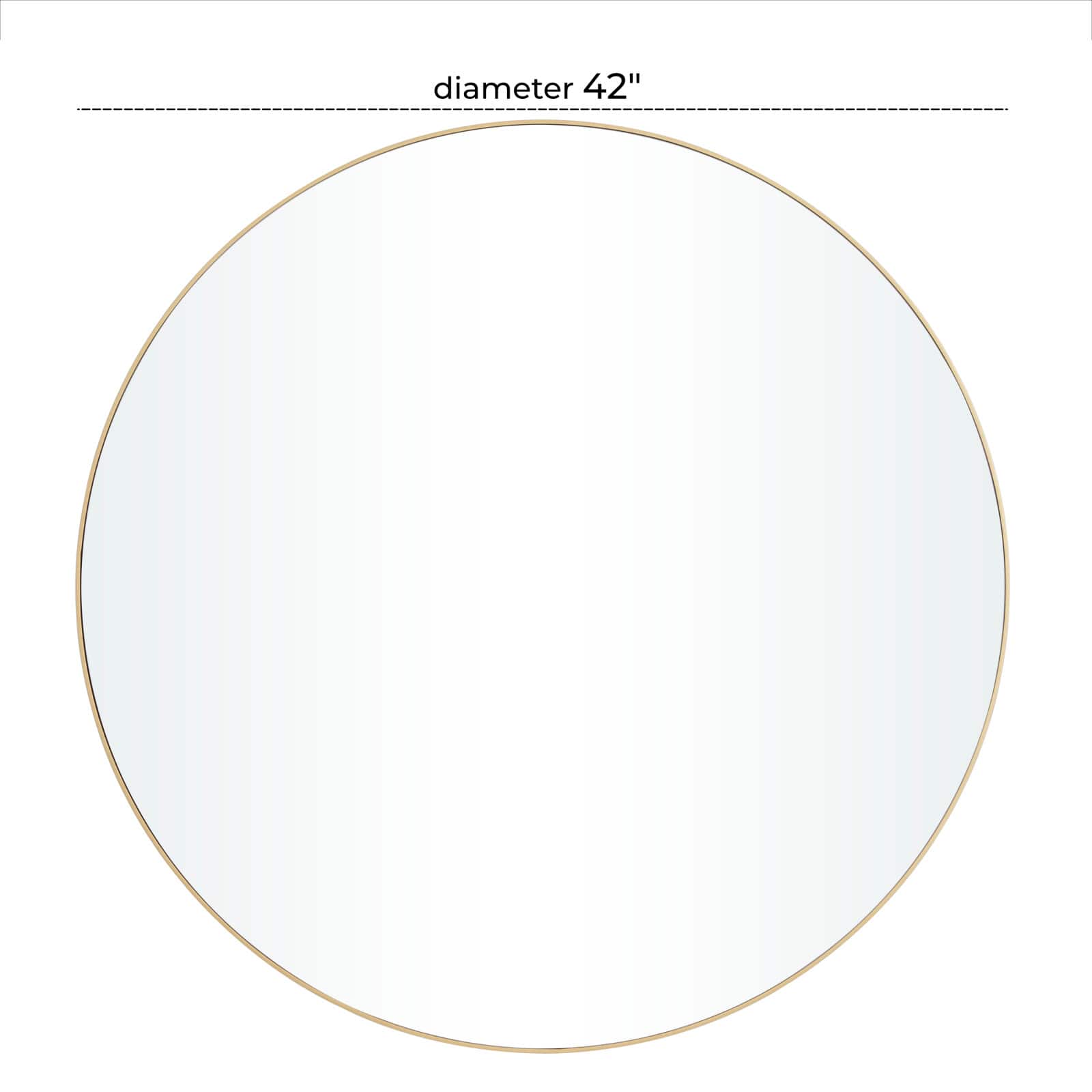 Gold Contemporary Wall Mirror, 42" x 2" x 42"