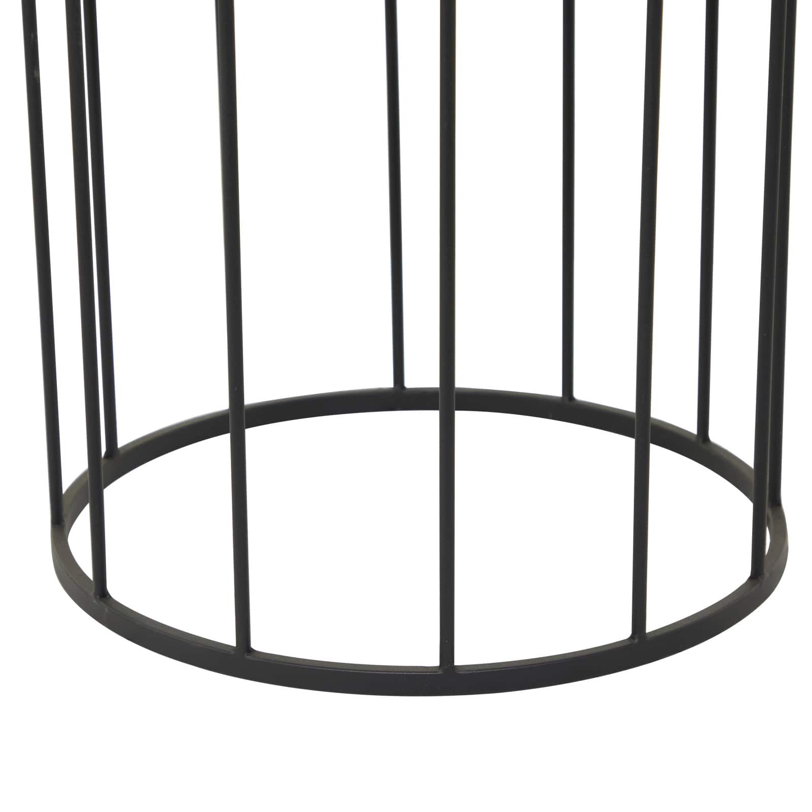 Black Metal Contemporary Accent Table Set