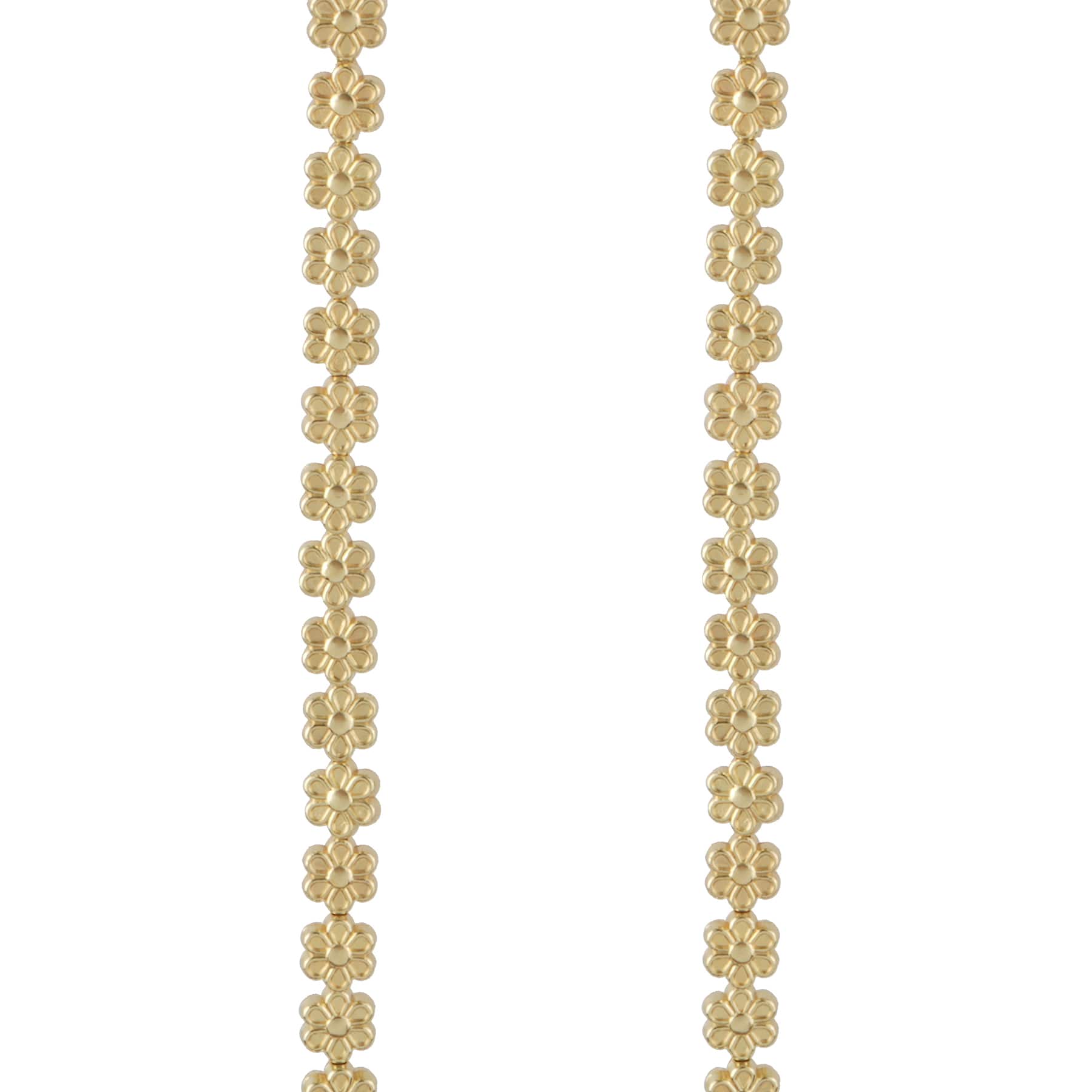 6.5mm Metal Flower Beads