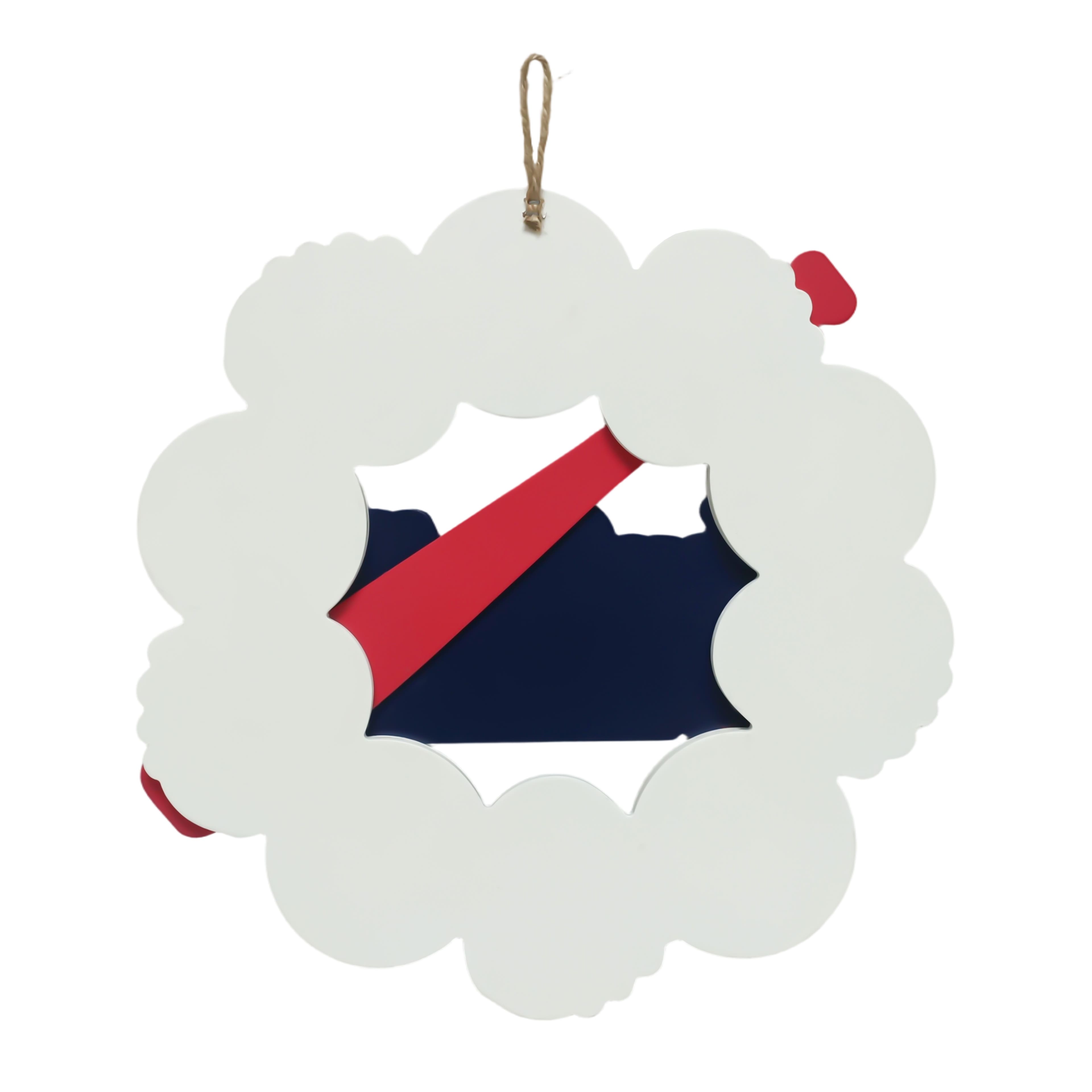 13.75" Hey Batter Batter Baseball Wreath by Celebrate It™