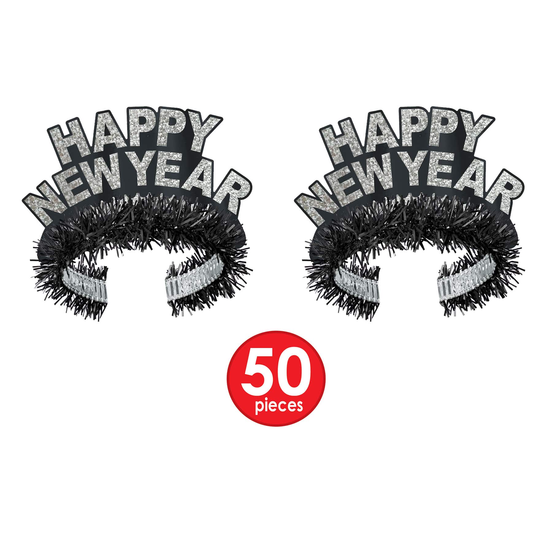 Beistle Black & Silver New Year Showtime Deluxe Party Favor Kit for 100