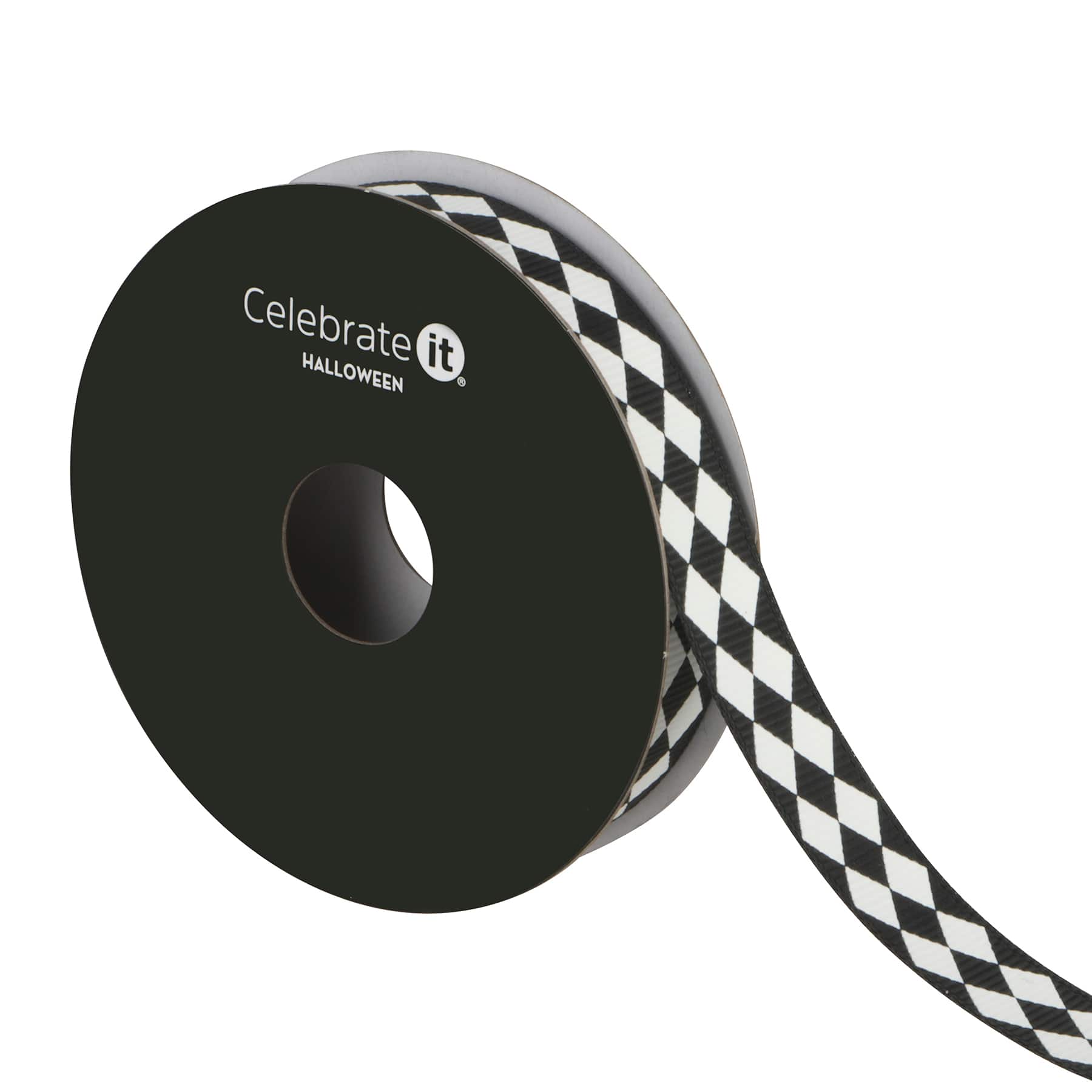 5/8" x 4yd. Black & White Diamond Ribbon by Celebrate It®