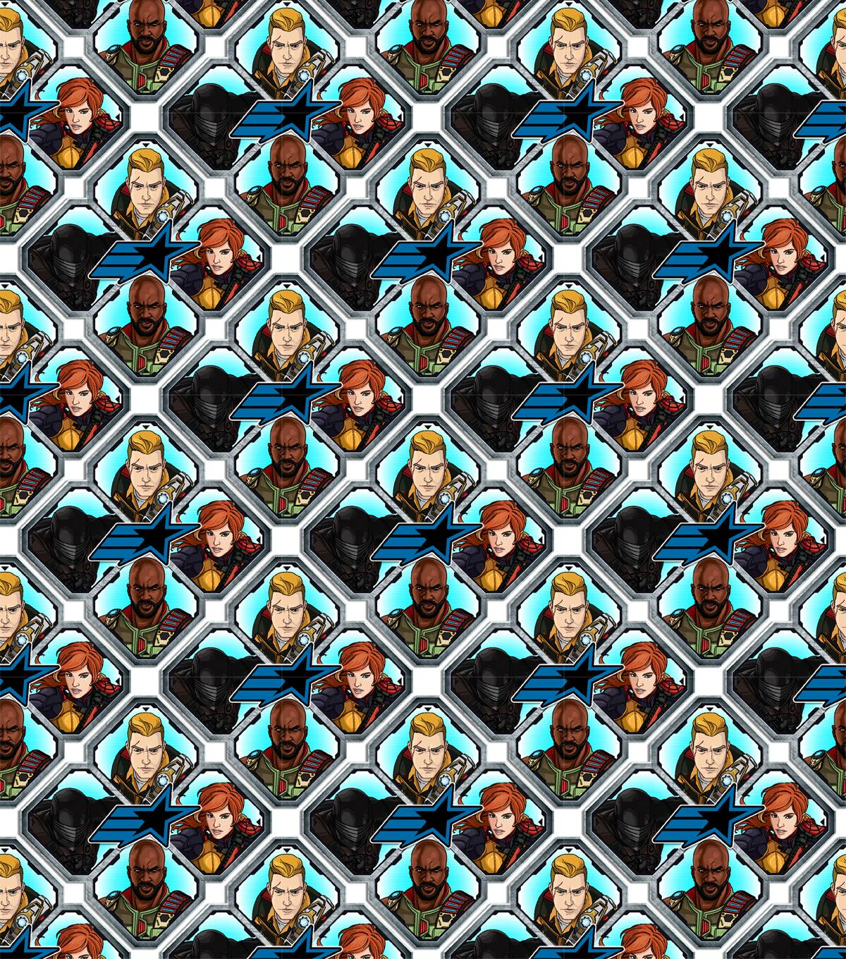Hasbro Gi Joe Character Badge Cotton Fabric