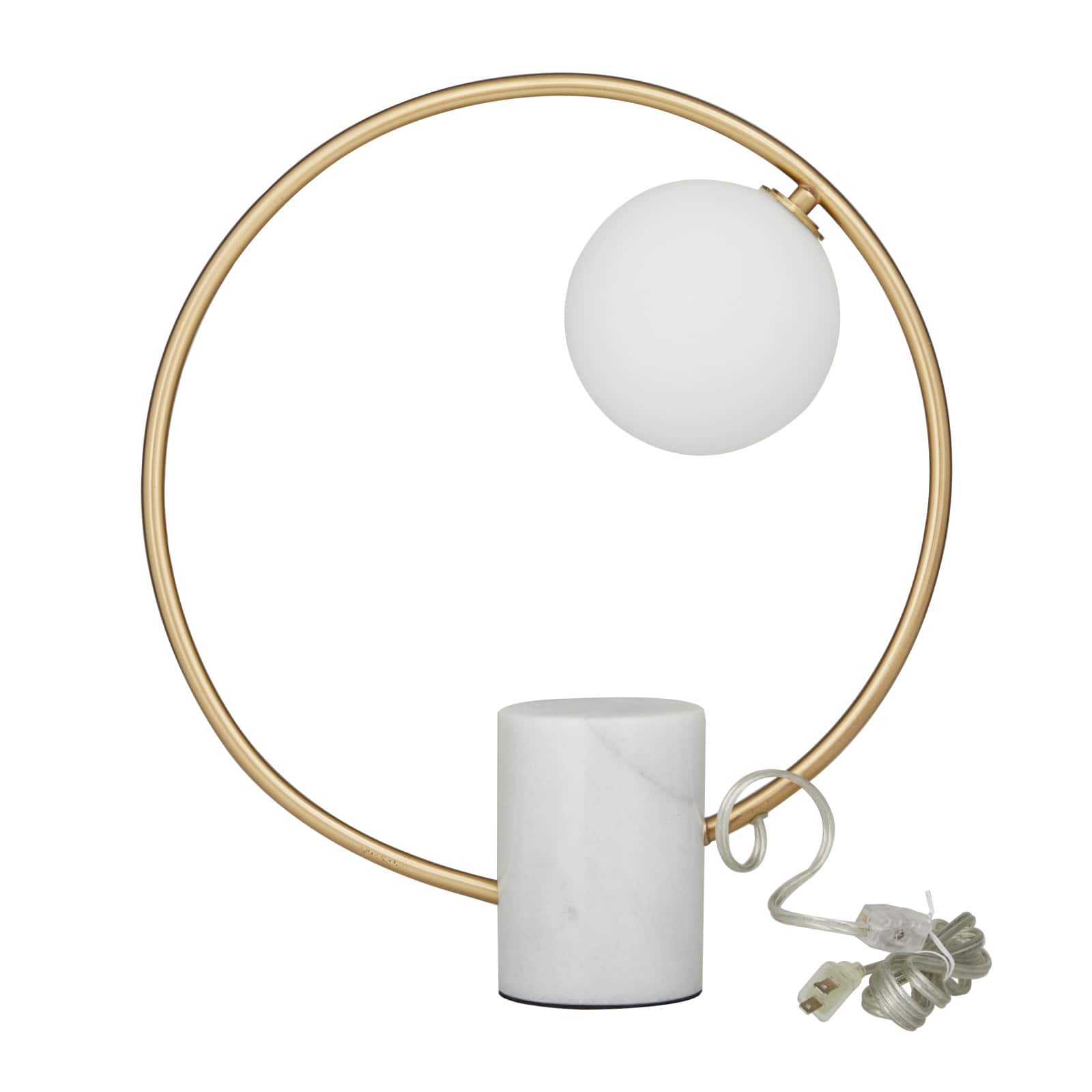 17.5" Marble Contemporary Abstract Accent Lamp