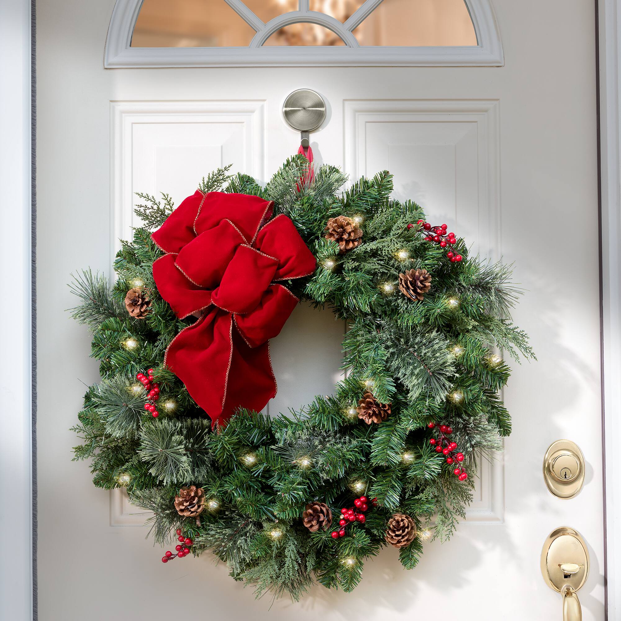 Haute Decor Attract™ Brushed Nickel Magnetic Wreath Hanger, 2ct.