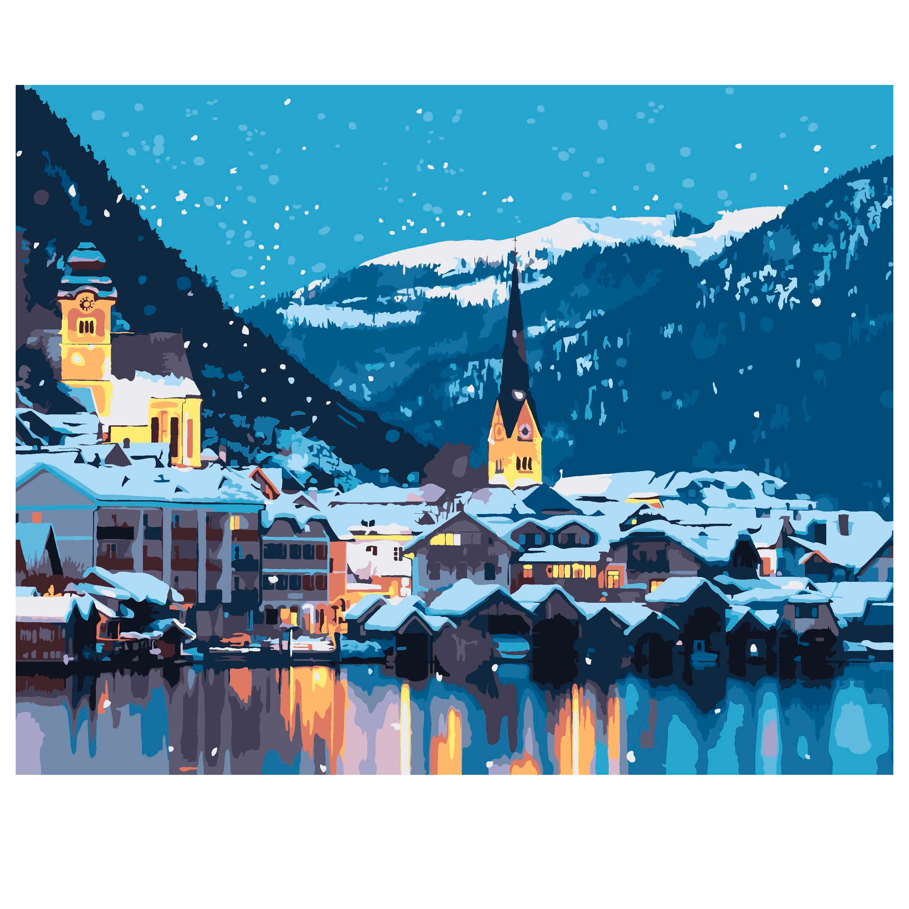 11" x 14" Austria Winter Paint-by-Number Kit by Artist's Loft®