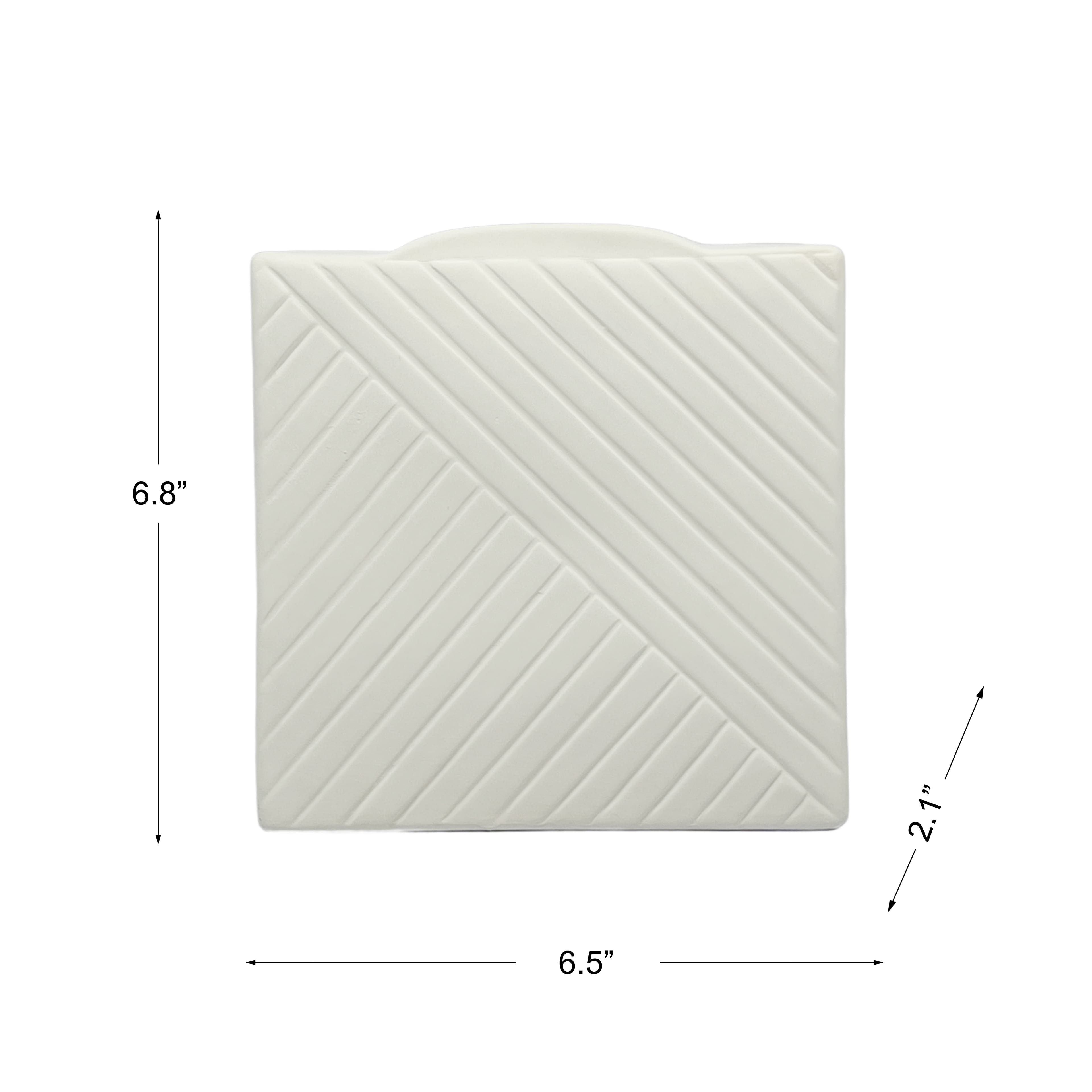 Jonathan Adler x Michaels 6.75" Linear Slant DIY Square Ceramic Vase