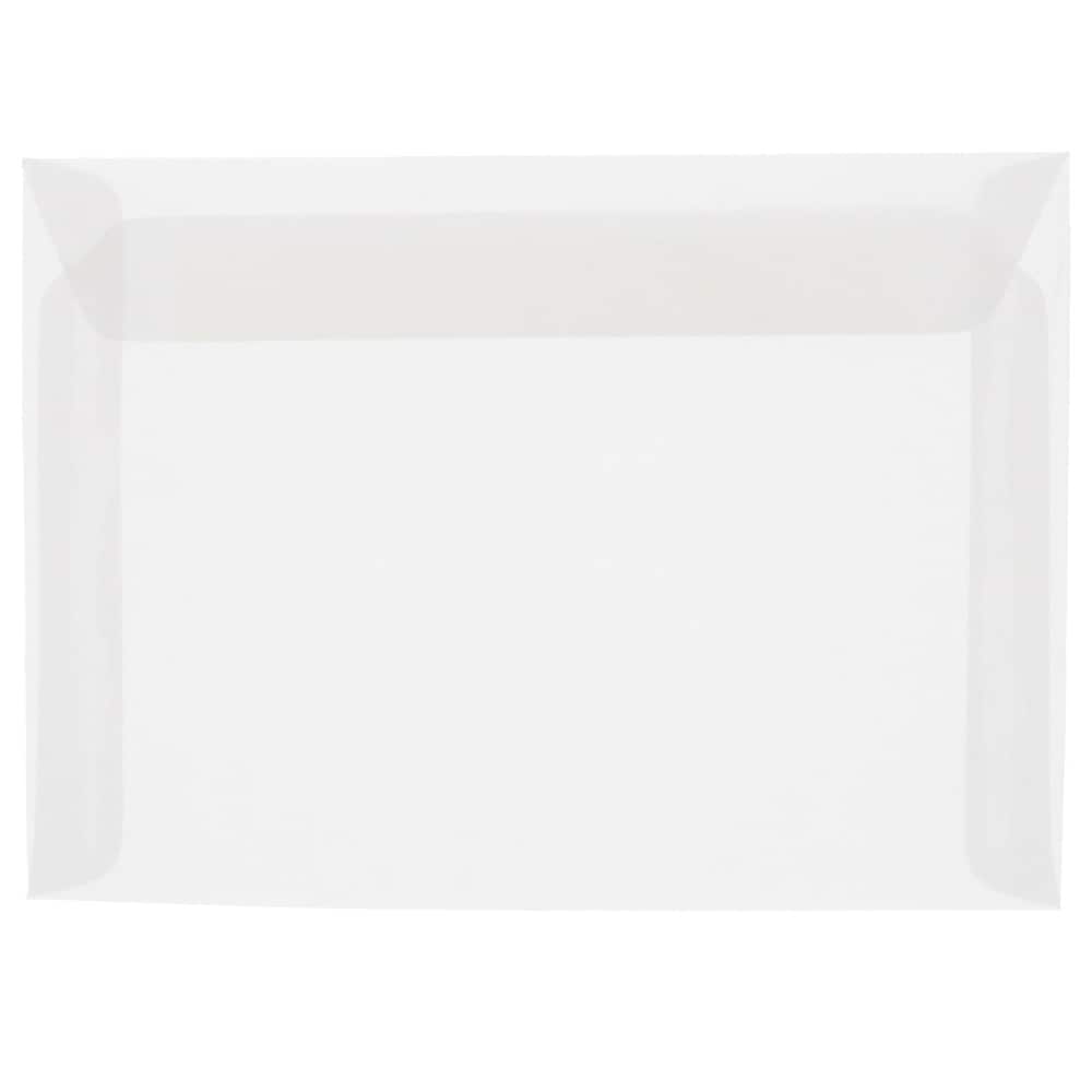 JAM Paper 8.75" x 11.5" Translucent Clear Vellum Envelopes, 25ct.