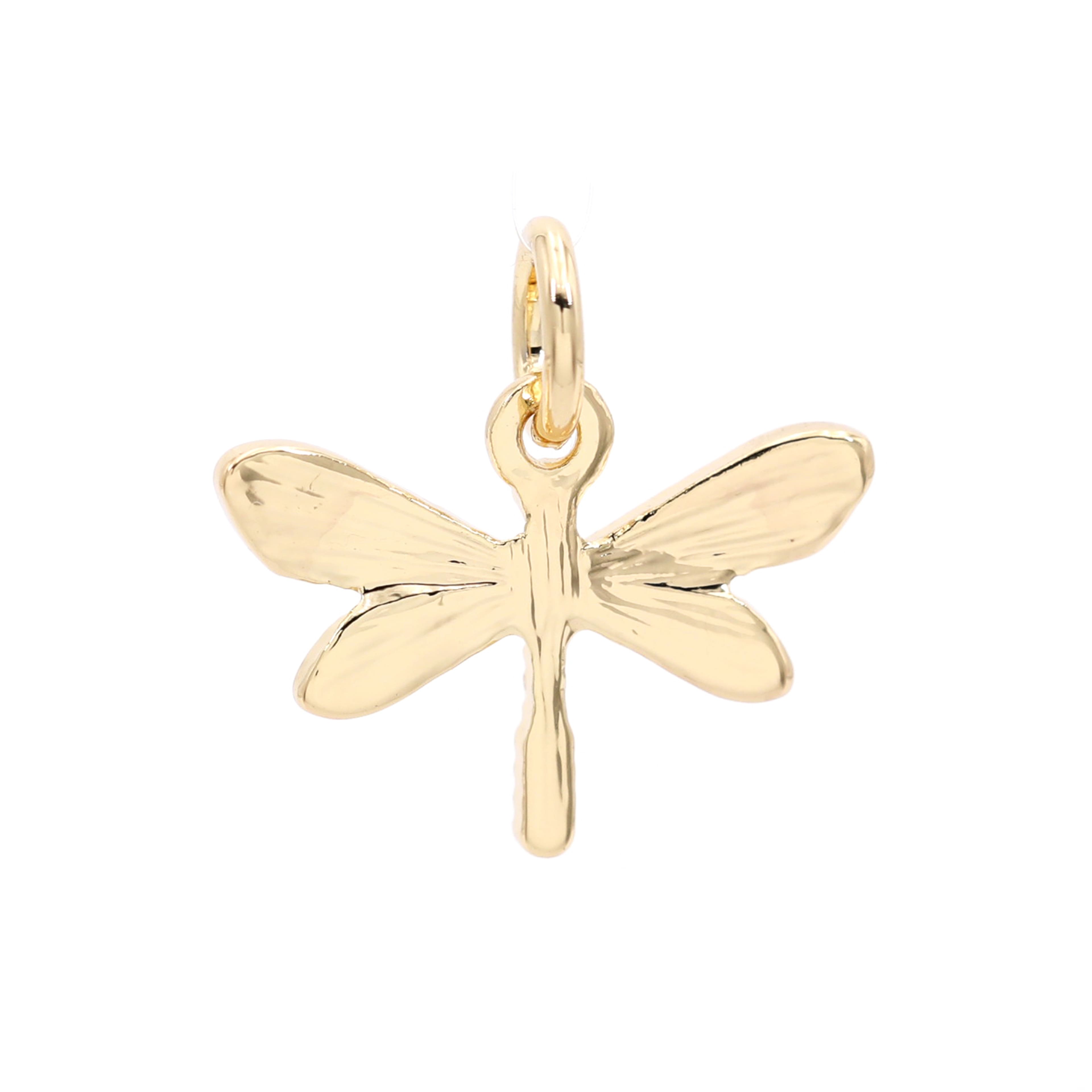 14K Gold Plated Dragonfly Charm by Bead Landing™