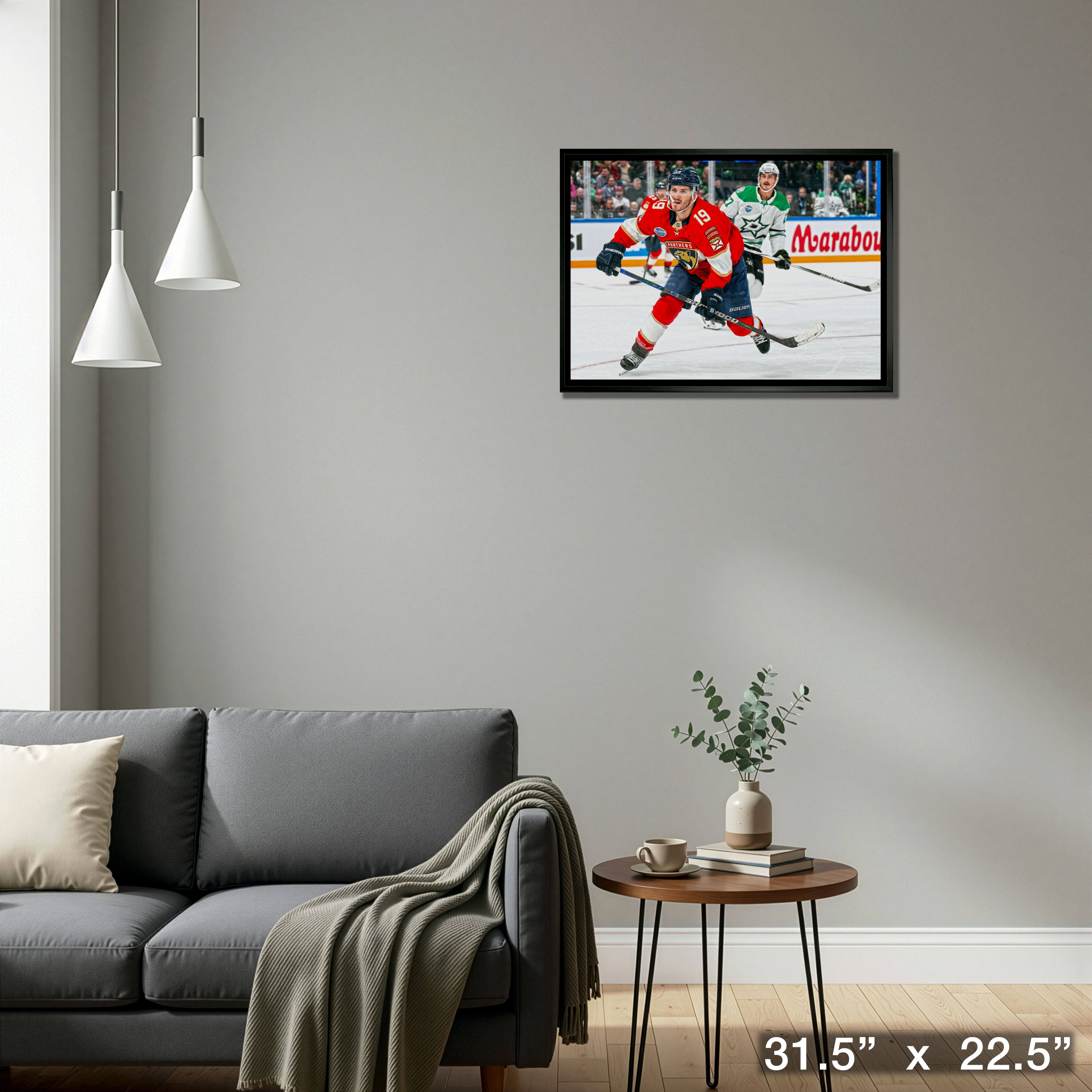 Matthew Tkachuk 20" x 29" Framed Canvas Florida Panthers 31.5" x 22.5"