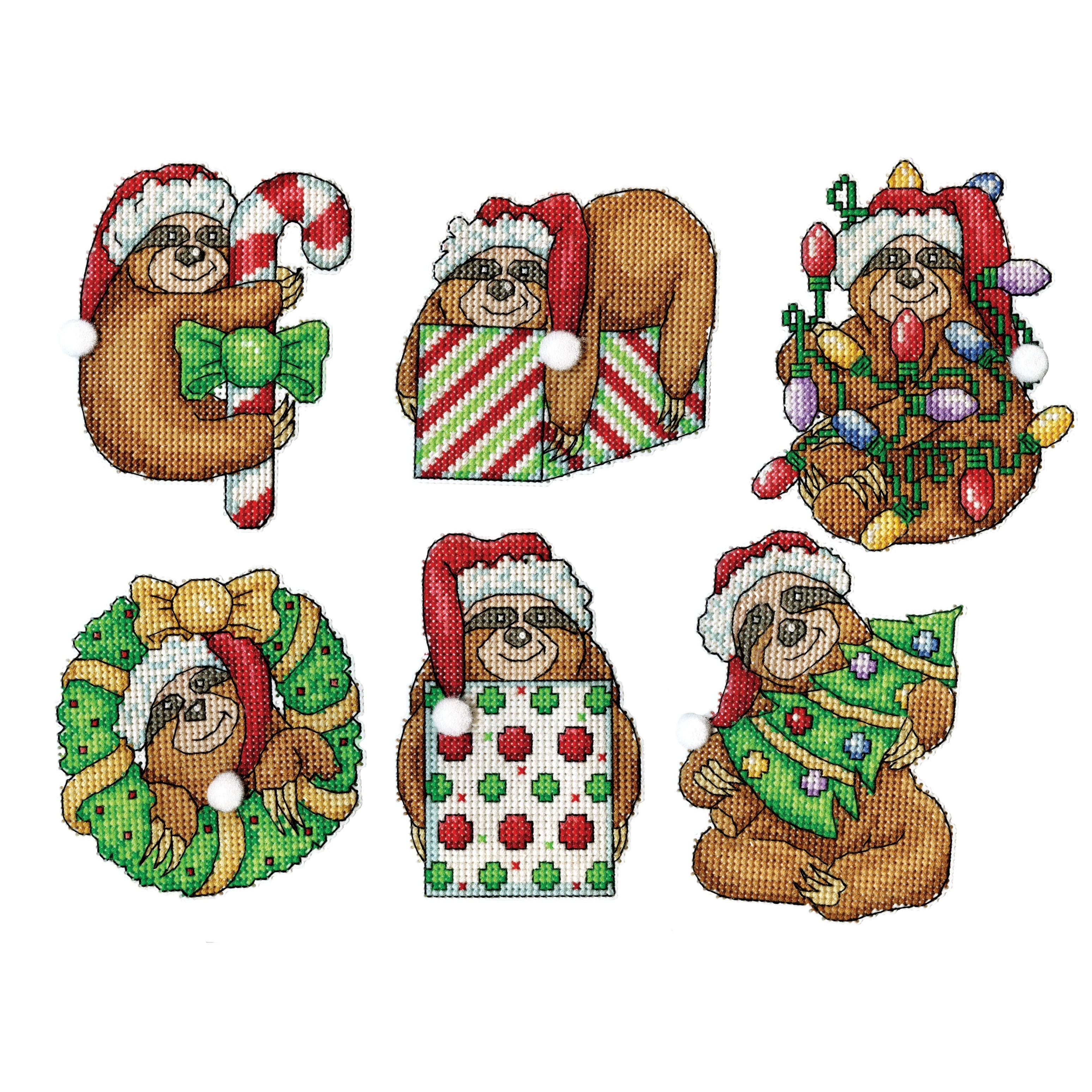 Design Works™ Sloth Plastic Canvas Ornament Kit