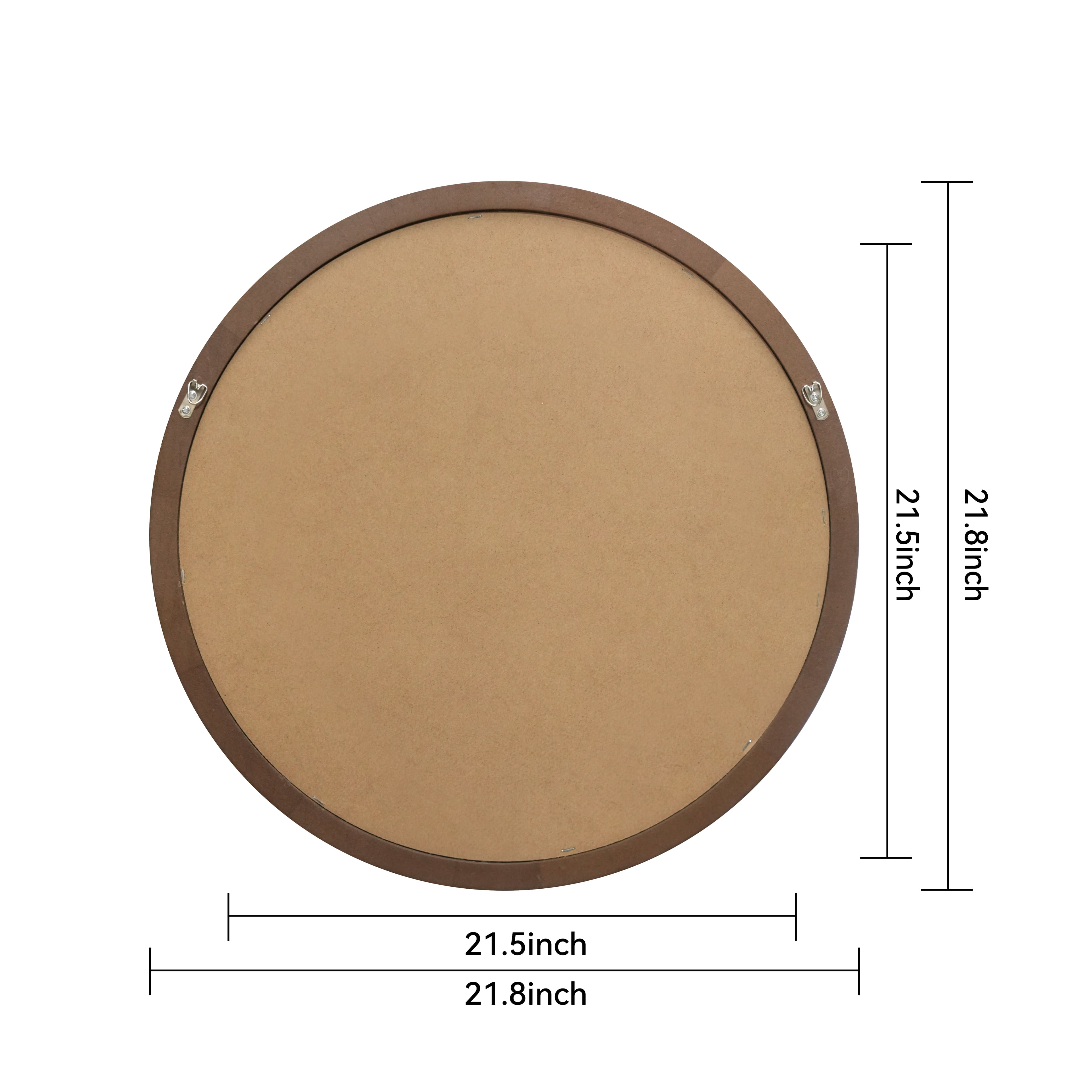 21.5" Round Wave Wood Decorative Mirror by Ashland®