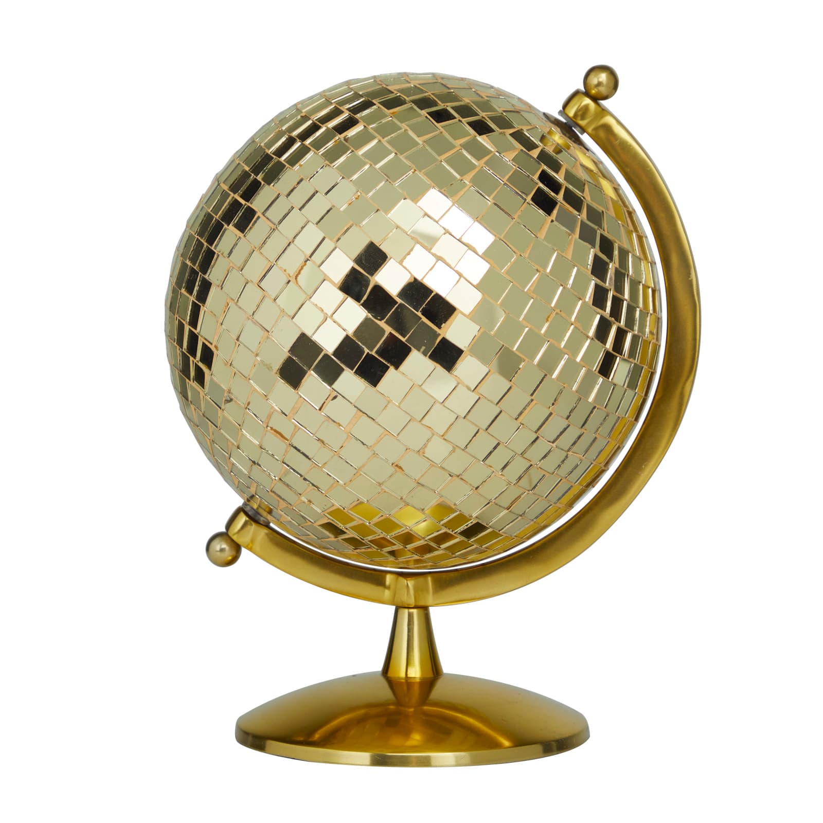 Gold Stainless Steel Glam Globe, 9" x 8" x 12"
