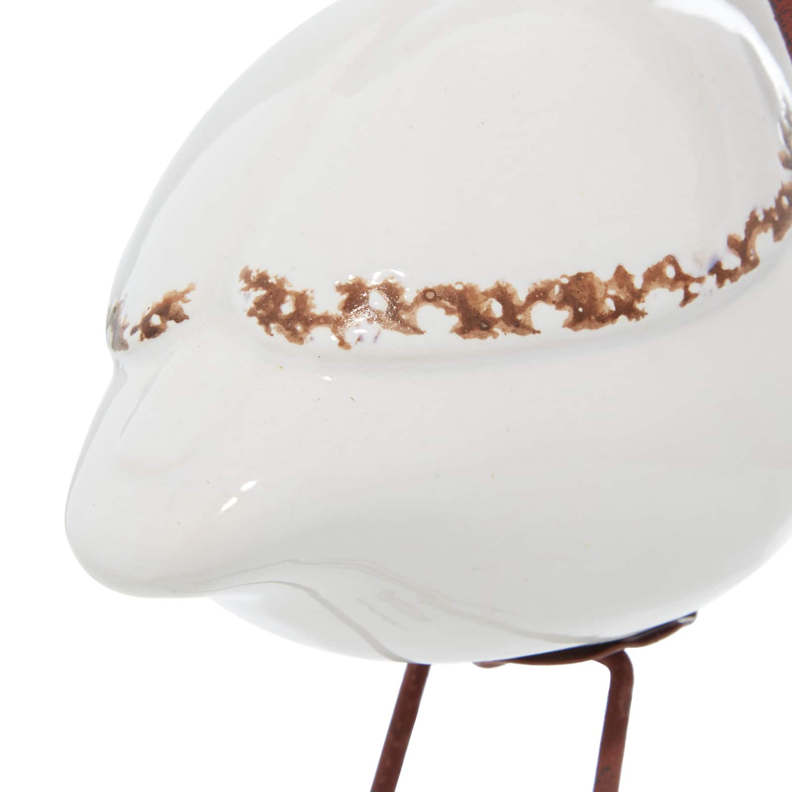 White Stoneware Coastal Birds Sculpture Set
