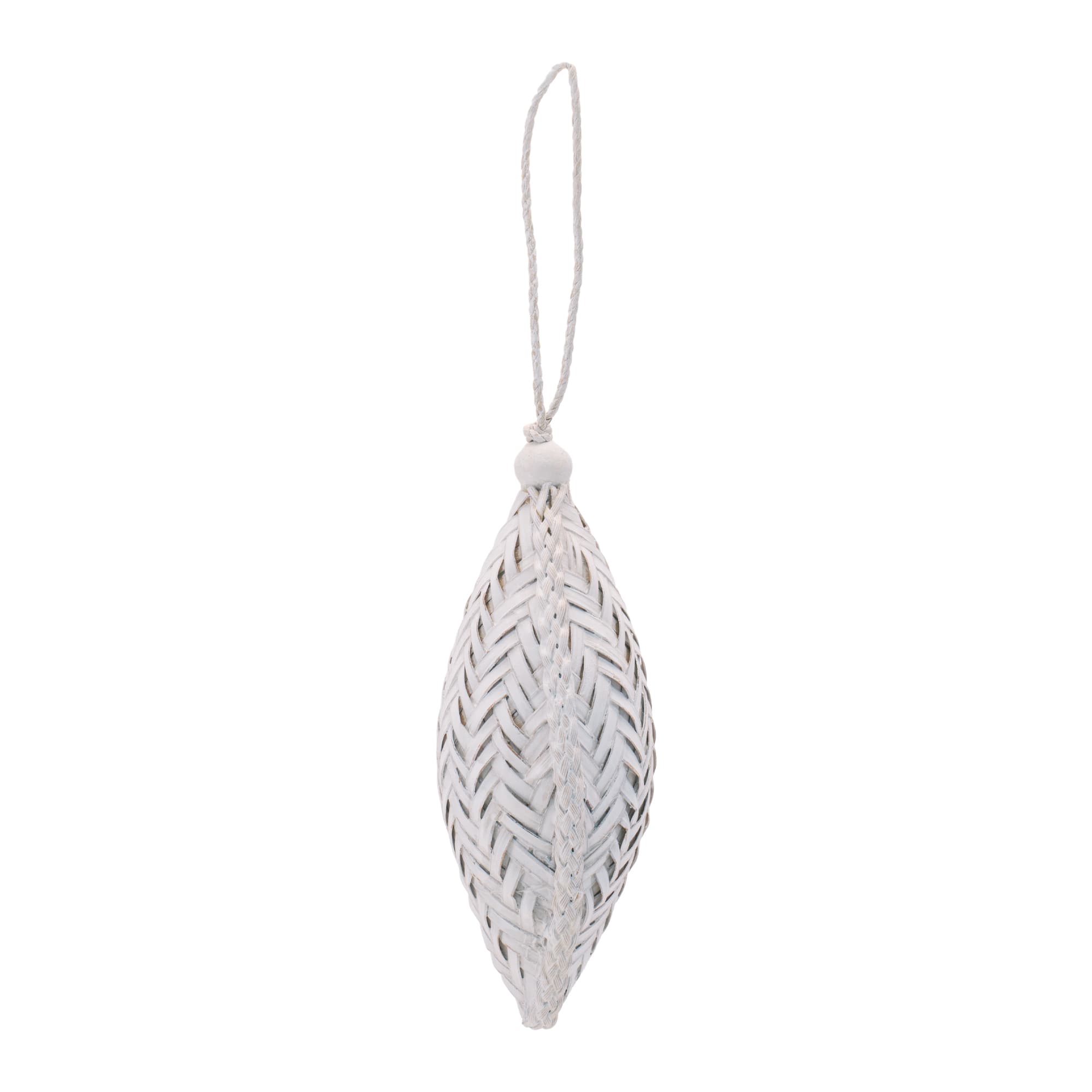 Melrose White Rustic Cane Ornaments Set