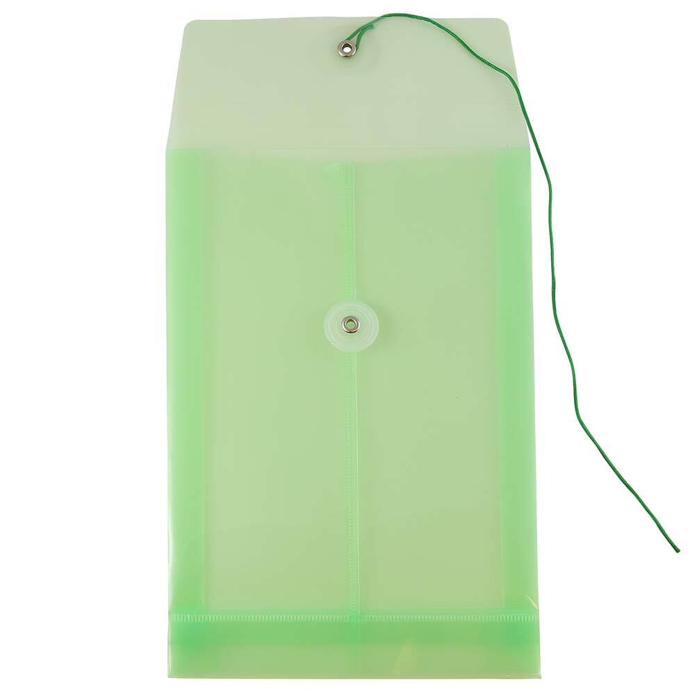 JAM Paper 6.25" x 9.25" Button & String Tie Closure Plastic Envelopes, 12ct.