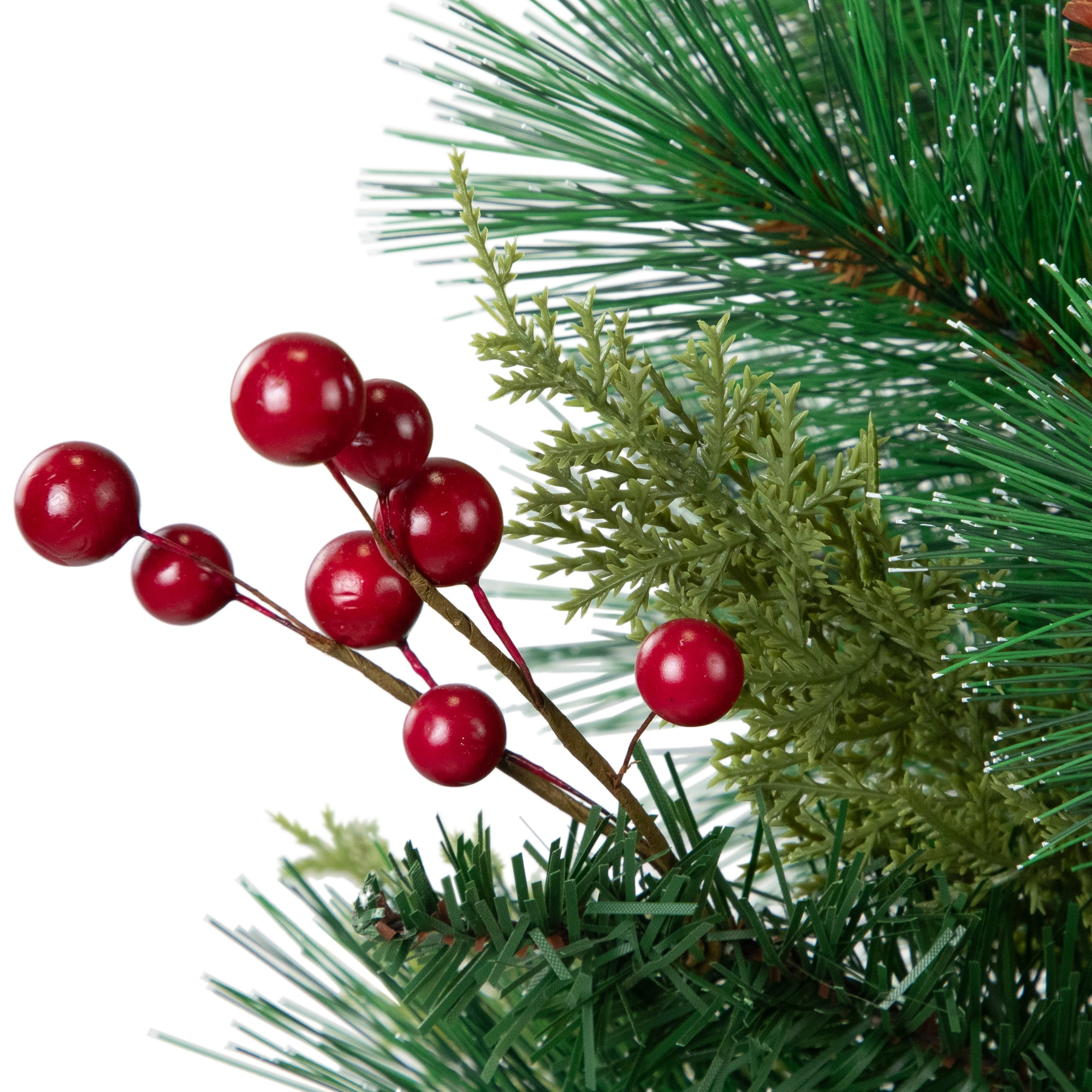25" Unlit Spruce Pine Needle Artificial Christmas Tree in Burlap Base