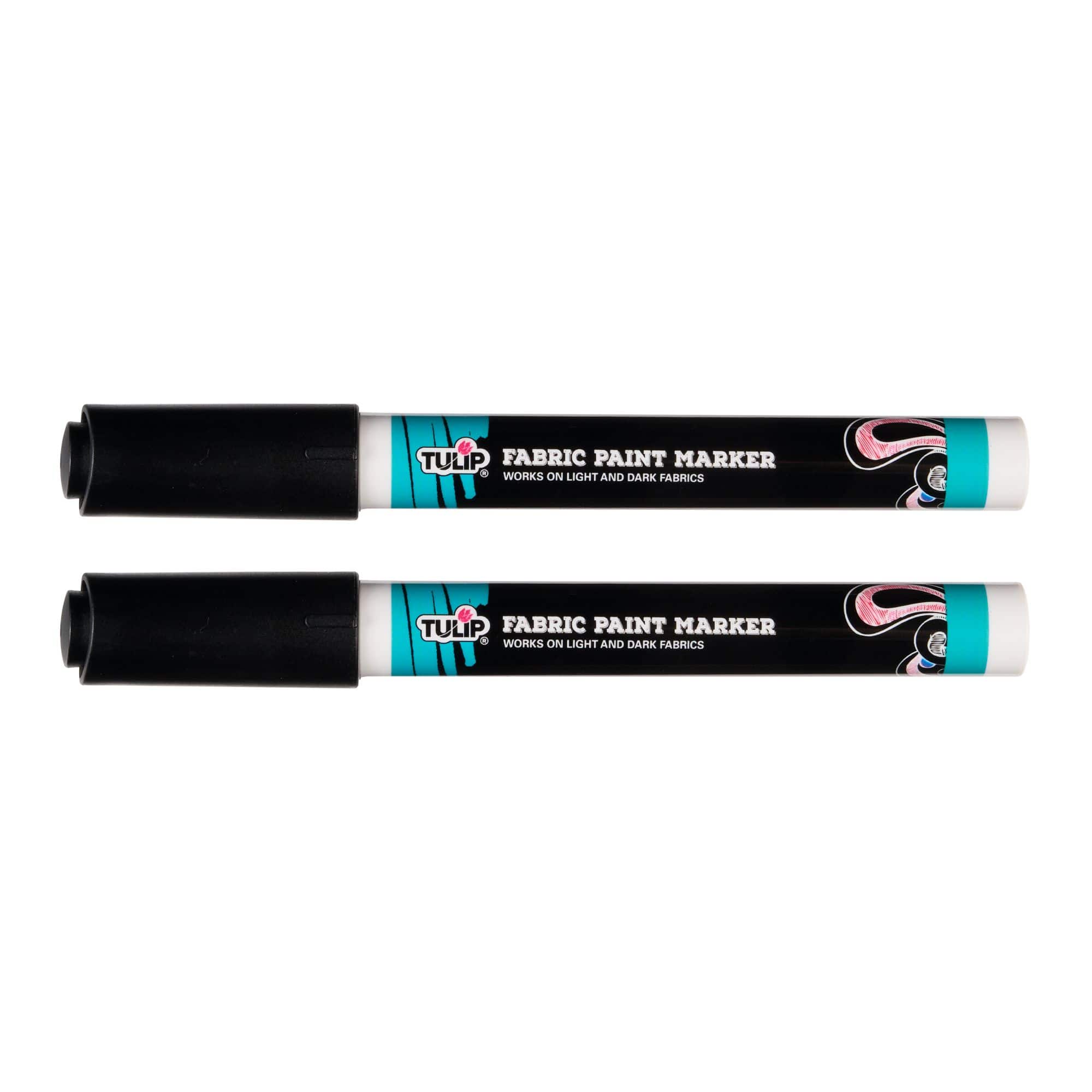 Michaels, Tulip® Black Permanent Bullet Tip Fabric Paint Markers, 2ct. – Category: Fabric Paint