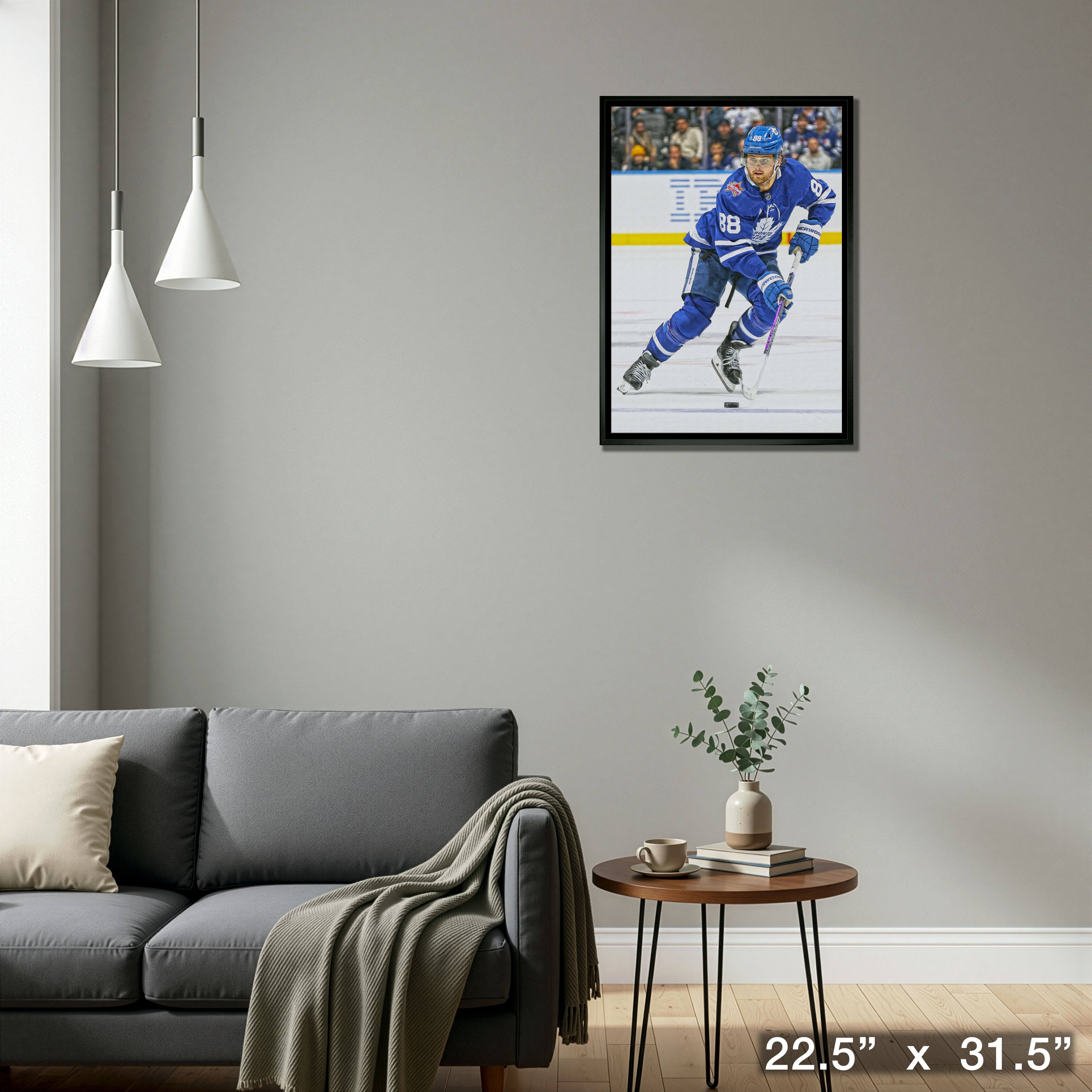 William Nylander Framed 20" x 29" Canvas Maple Leafs Action-V 22.5" x 31.5"