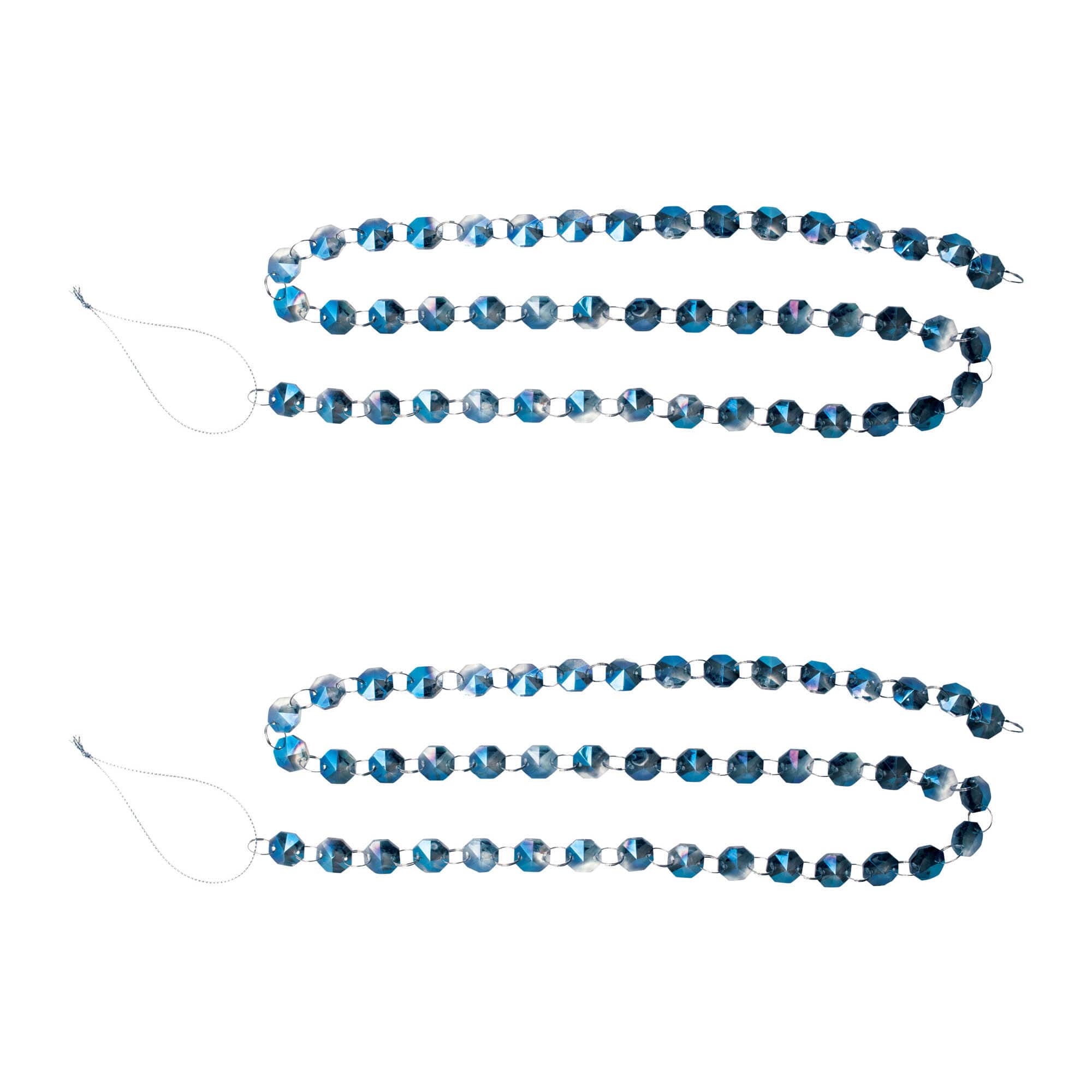 36" Iridescent Glass Jewel Garlands, 2ct.
