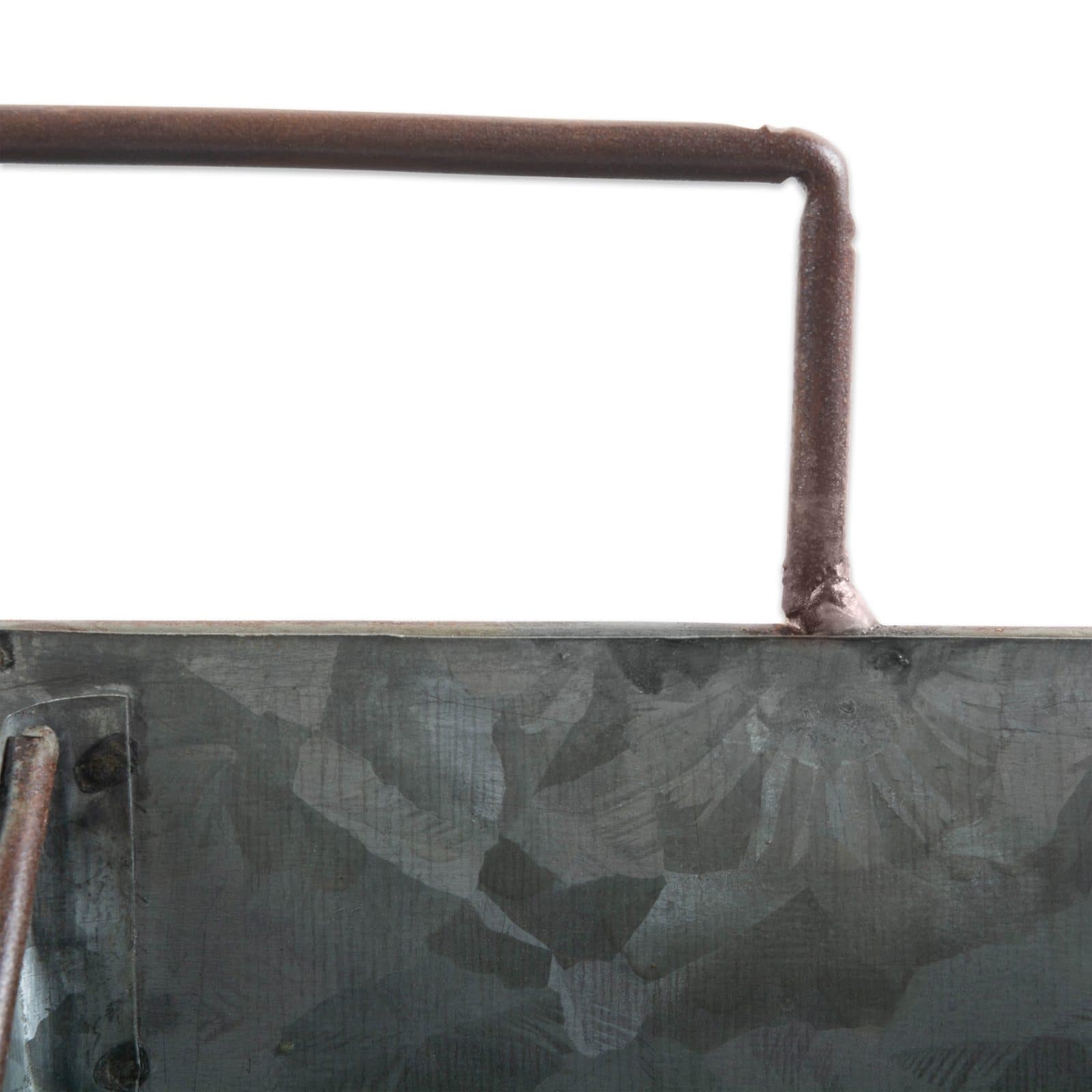 DII® 18" Galvanized Metal Farmhouse Caddy Tray