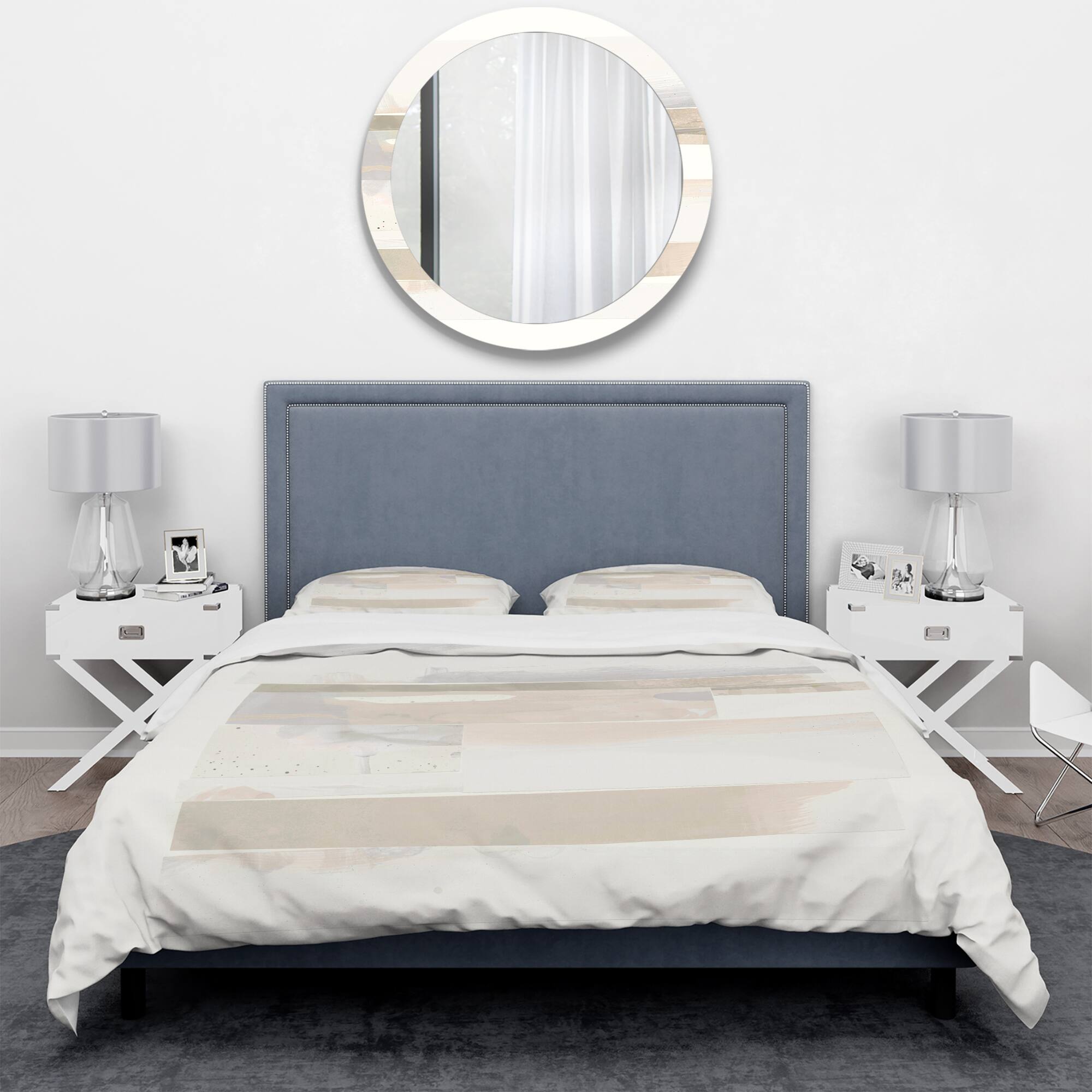 Designart 'Geometric Neutral Form IV' Geometric Bedding Set