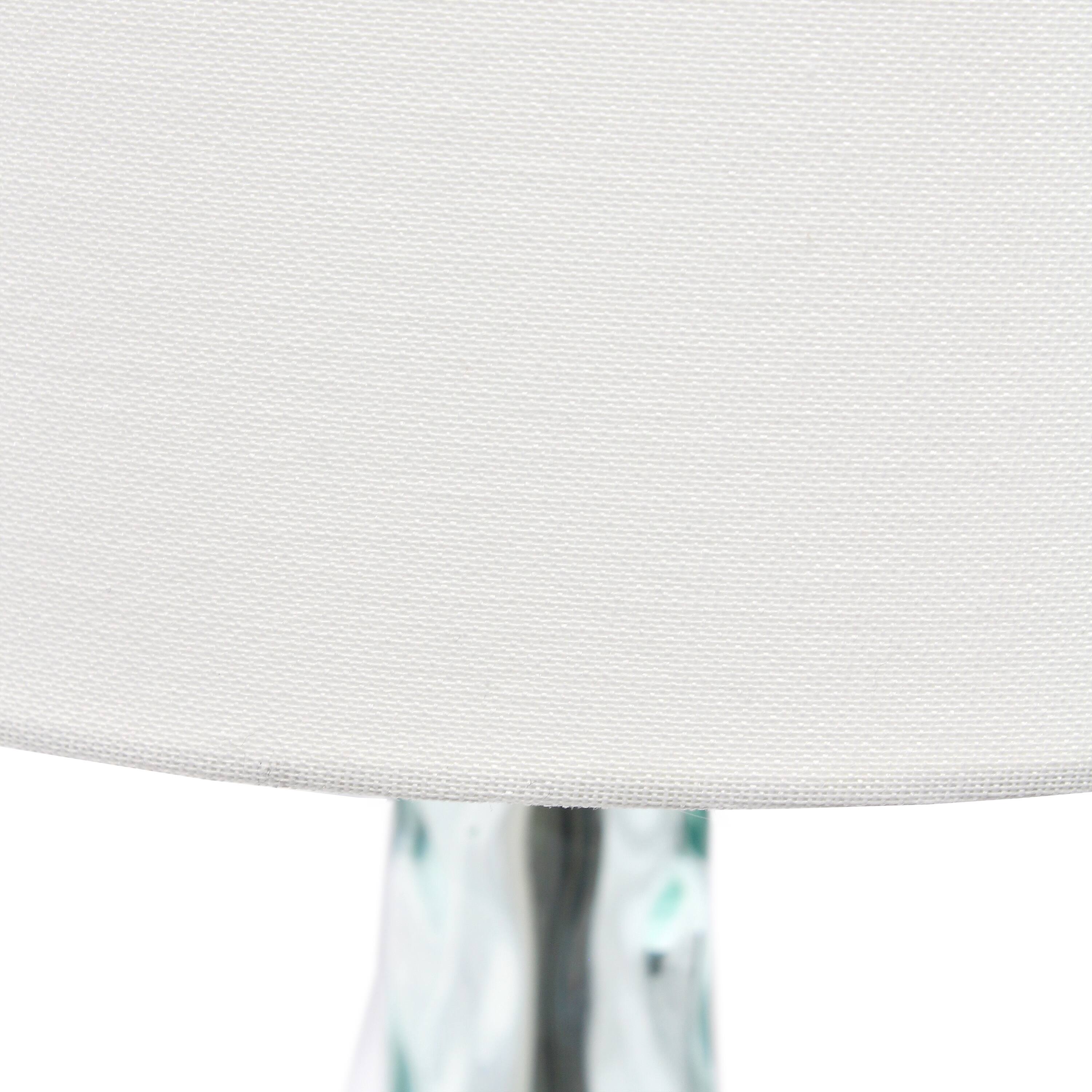 JAC Styles 23.25" Teal Sophia Rippled Glass Table Lamp